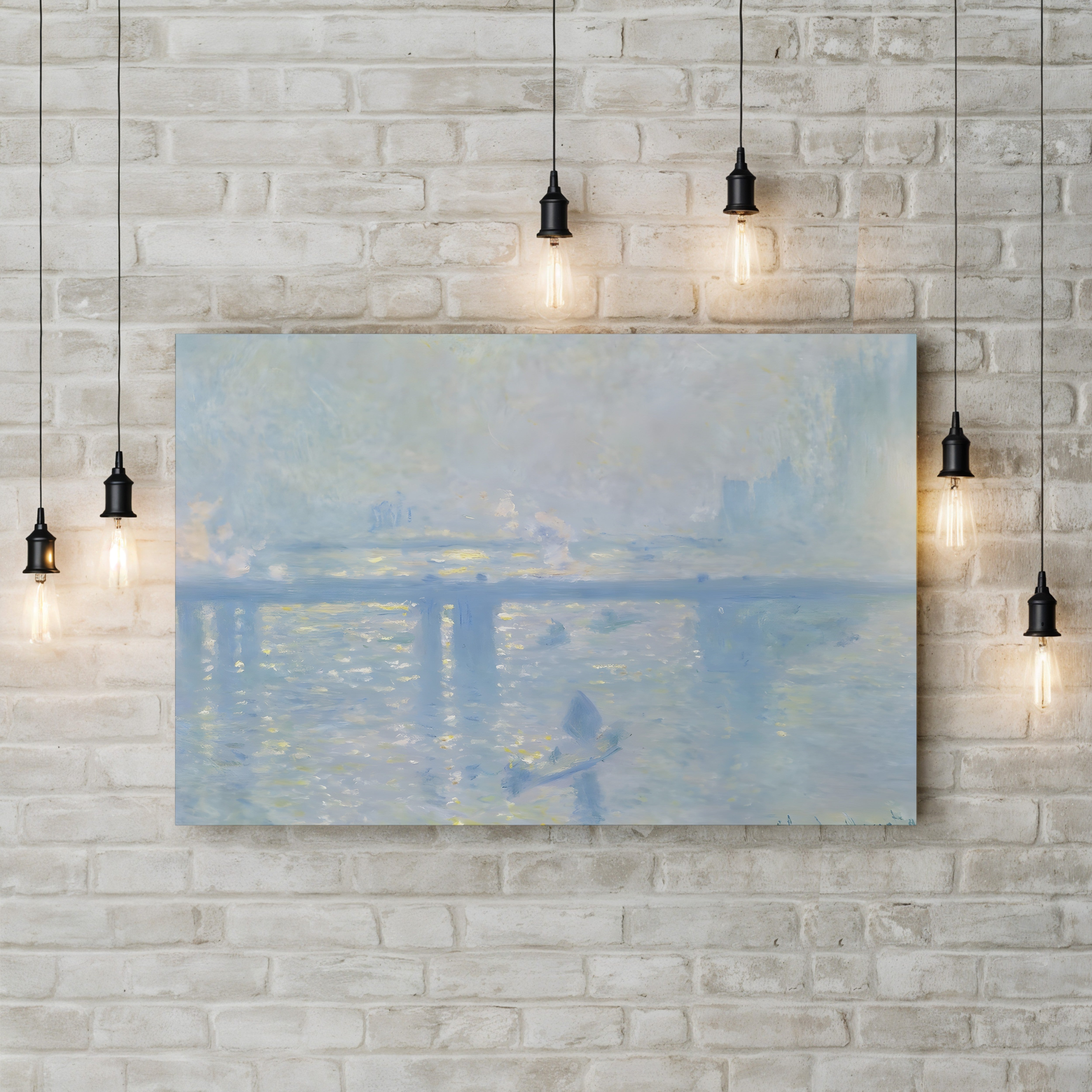 Charing Cross Bridge, London – Claude Monet Wall Art | Impressionist Thames Series Canvas Print