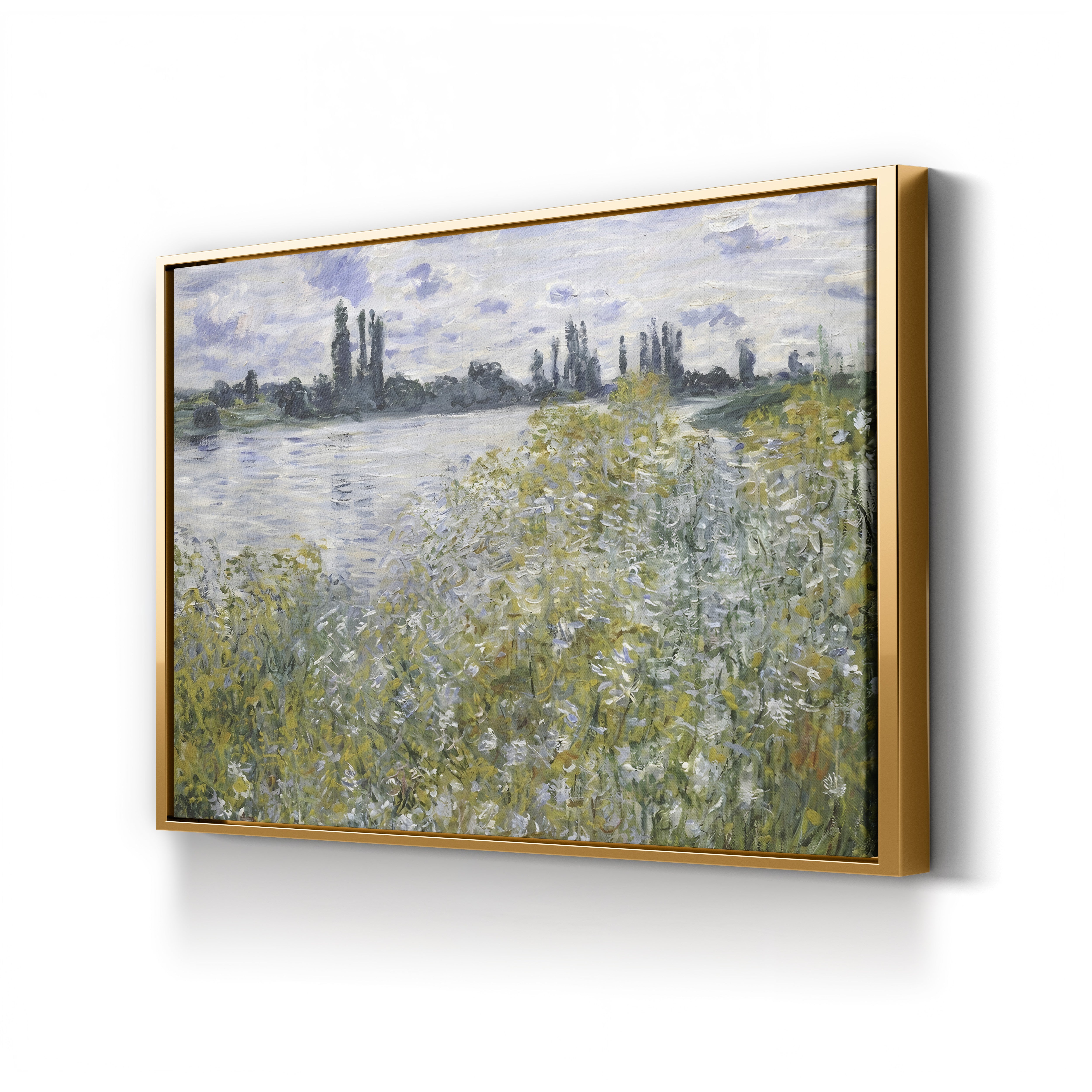 Island of Flowers near Vétheuil, 1880 – Claude Monet Wall Art | Impressionist River Landscape Canvas Print
