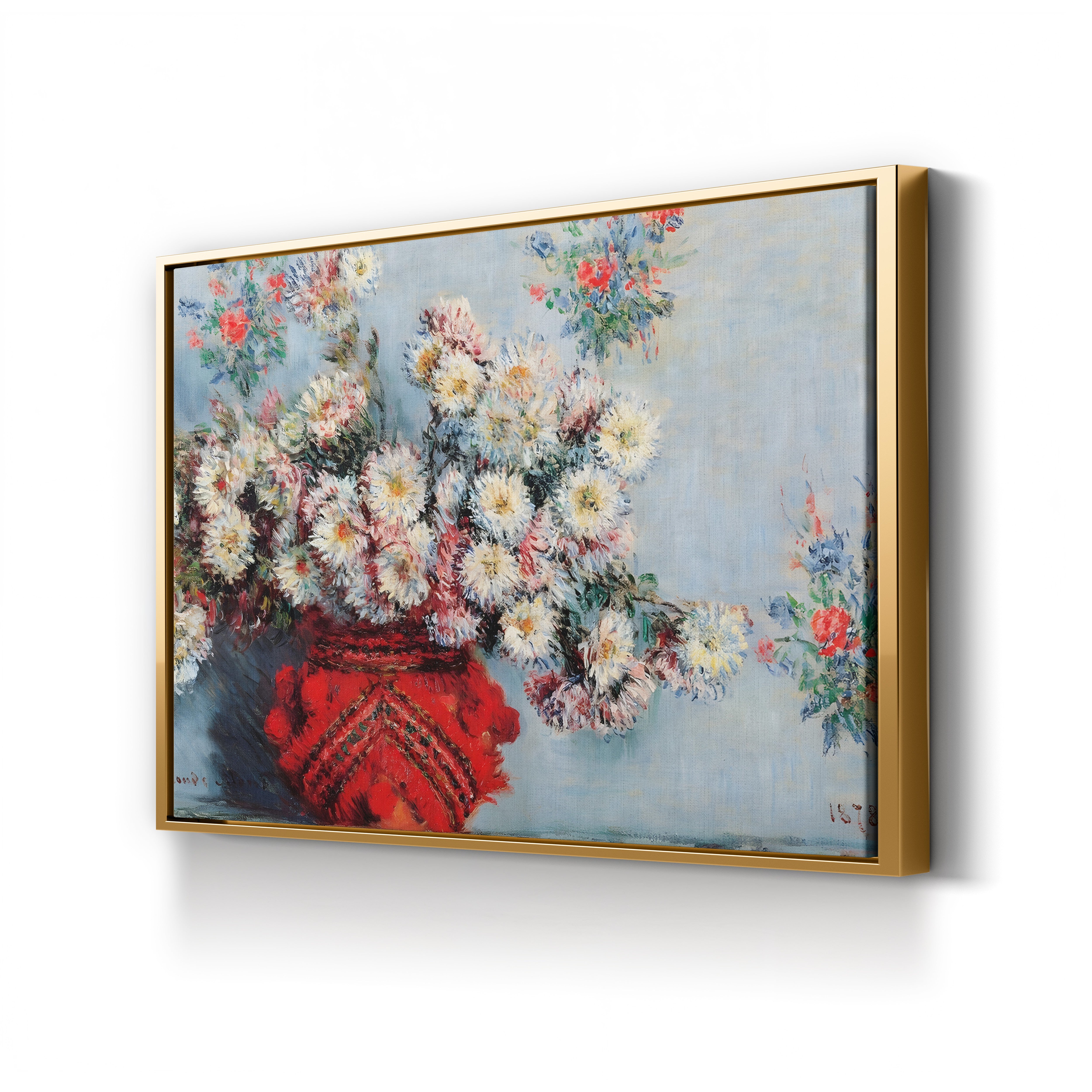 Chrysanthemums, 1878 – Claude Monet Wall Art | Musée d'Orsay Impressionist Floral Canvas Print