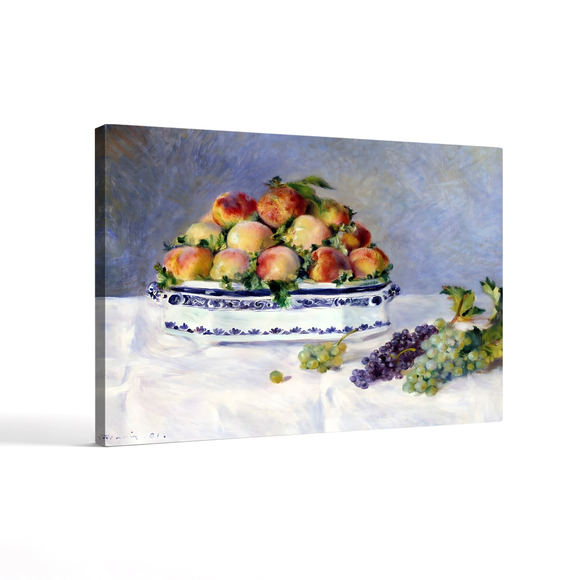 Still Life with Peaches and Grapes – Renoir Wall Art | Impressionist Canvas
