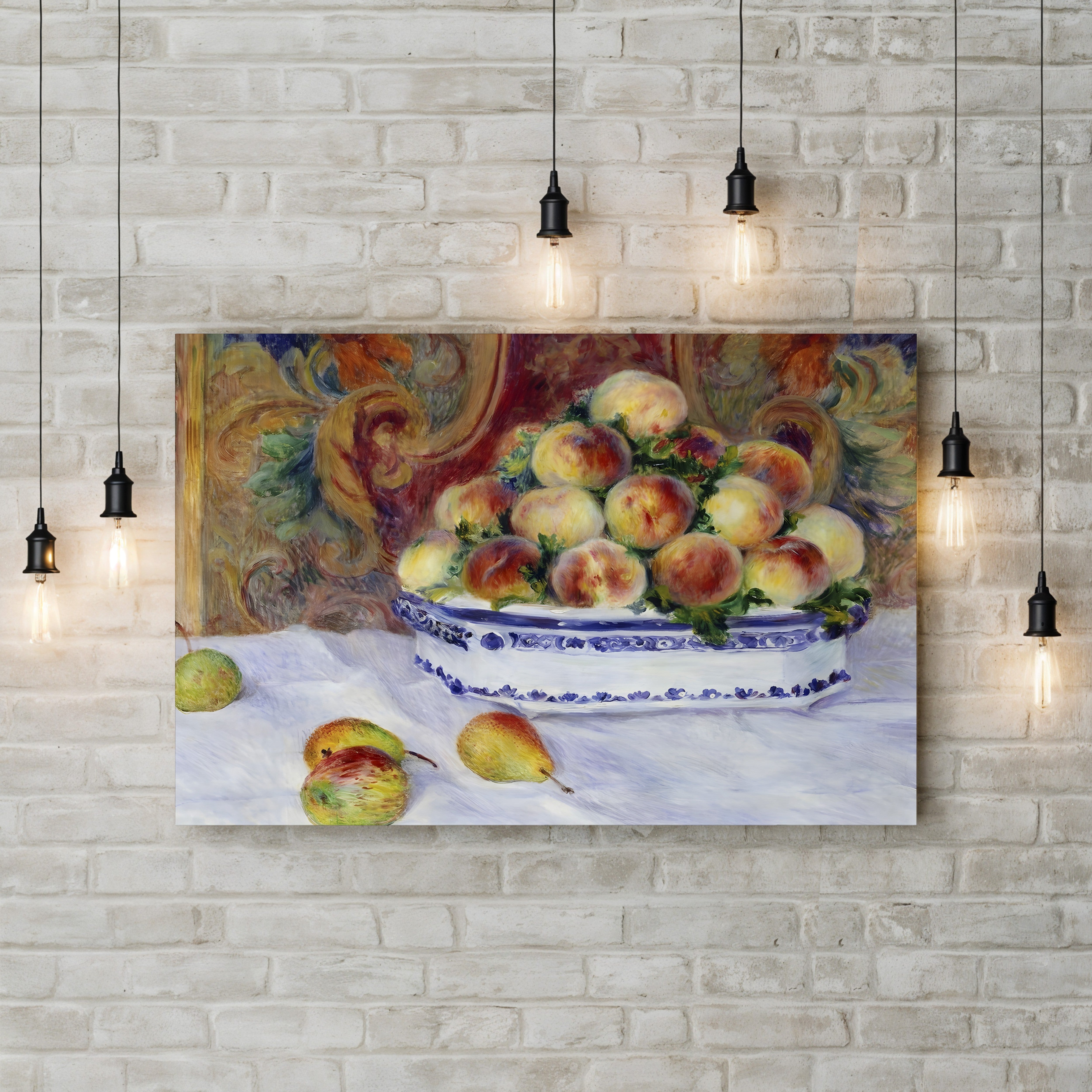 Still Life with Peaches – Renoir Wall Art | Impressionist Still Life Canvas