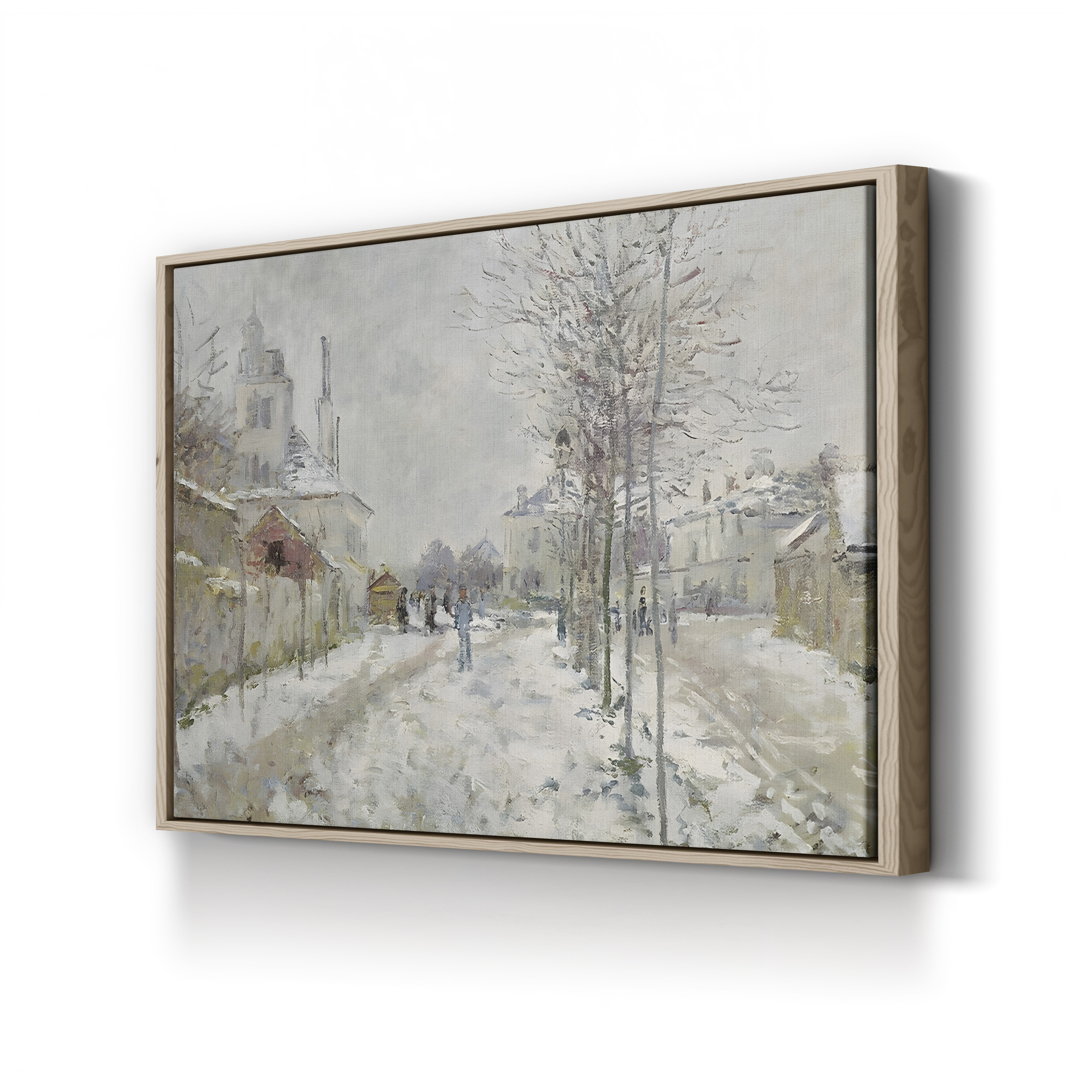 The Boulevard de Pontoise at Argenteuil, Snow Effect (Effet de Neige), 1875 by Claude Monet