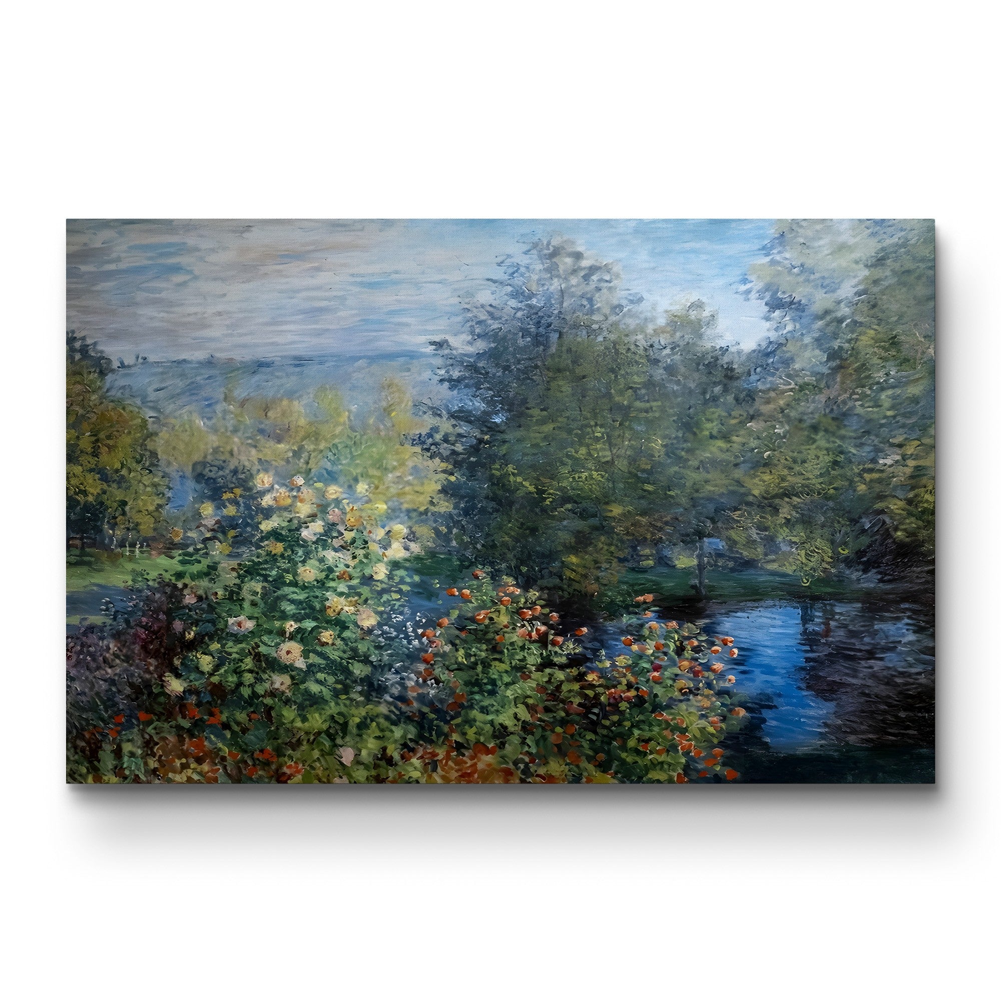 Corner of the Garden at Montgeron, 1876 – Claude Monet Wall Art | Impressionist Garden Canvas Print