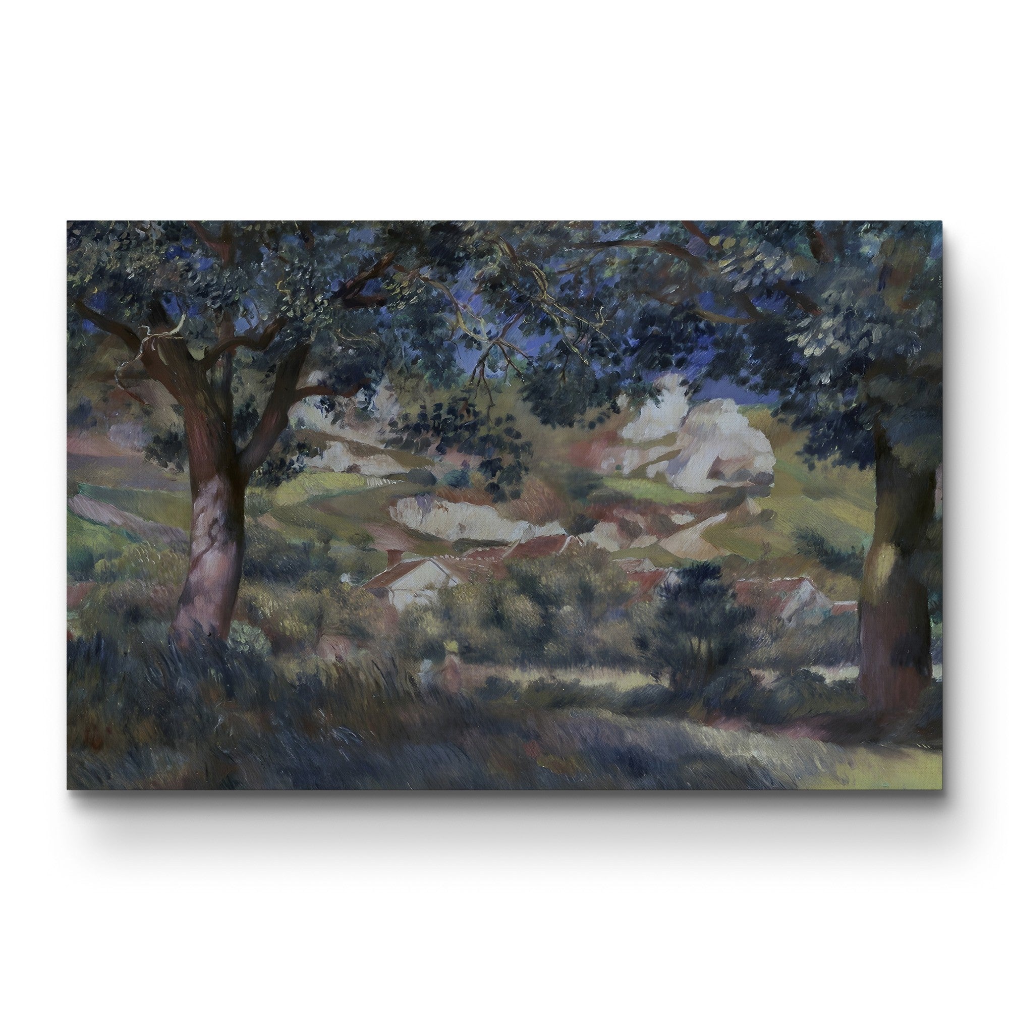 Landscape at La Roche-Guyon, 1887 – Pierre-Auguste Renoir Wall Art | Impressionist Landscape Canvas Print