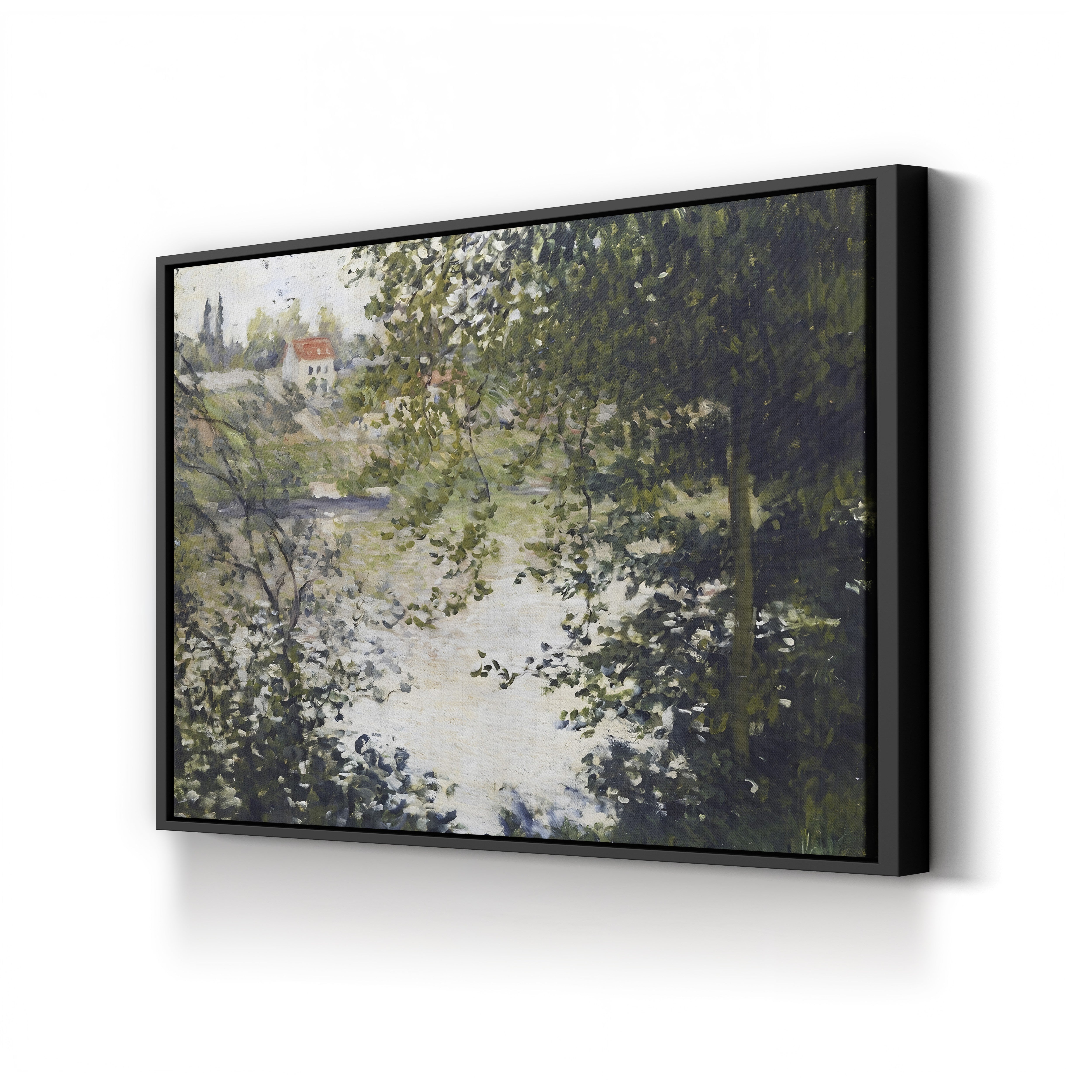 A View Through the Trees of La Grande Jatte Island, 1878 – Claude Monet Wall Art | Impressionist Landscape Canvas Print
