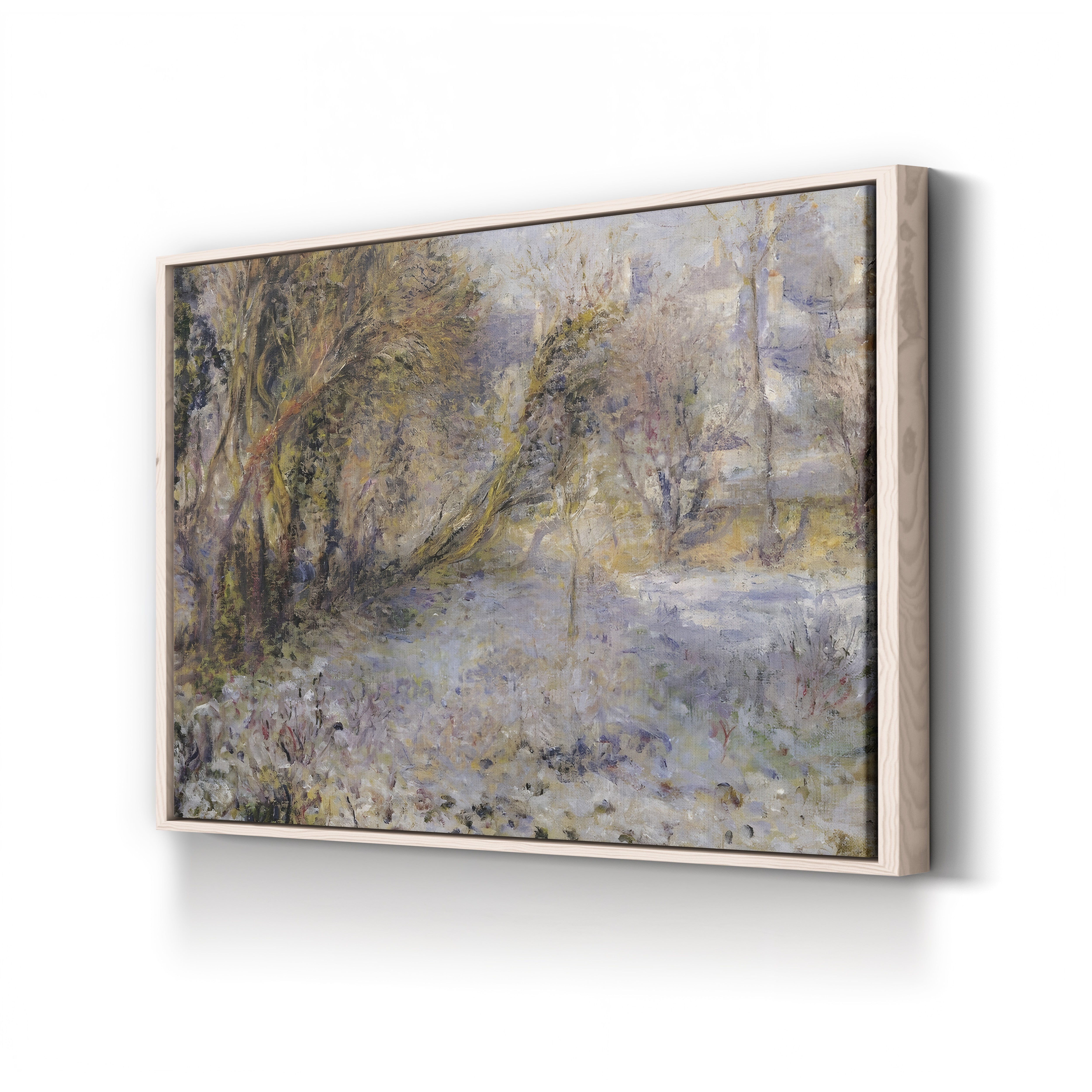 Snowy Landscape – Renoir Wall Art | Impressionist Winter Canvas Print