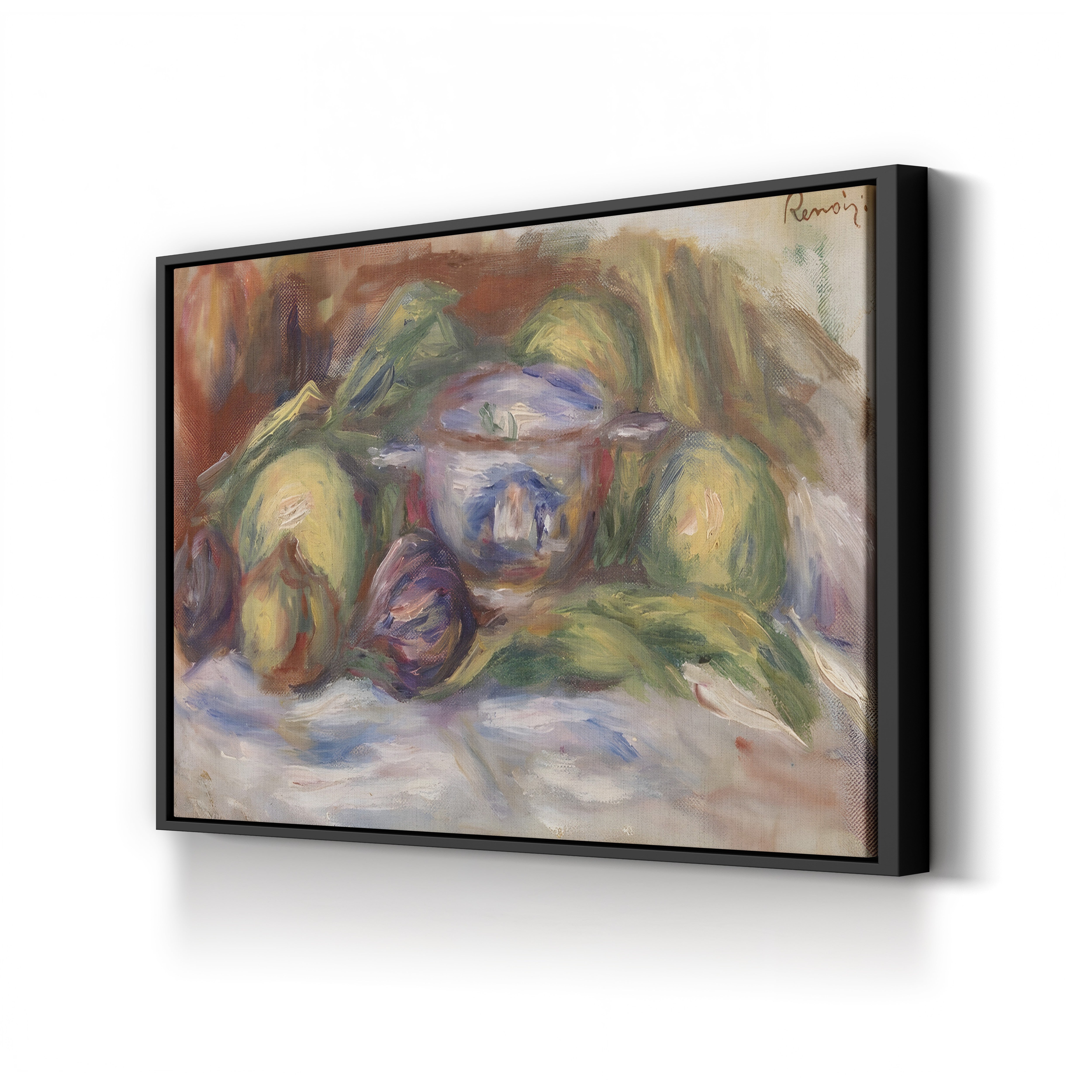 Bowl of Figs and Apples, 1916 – Pierre-Auguste Renoir Wall Art | Late Impressionist Still Life Canvas Print