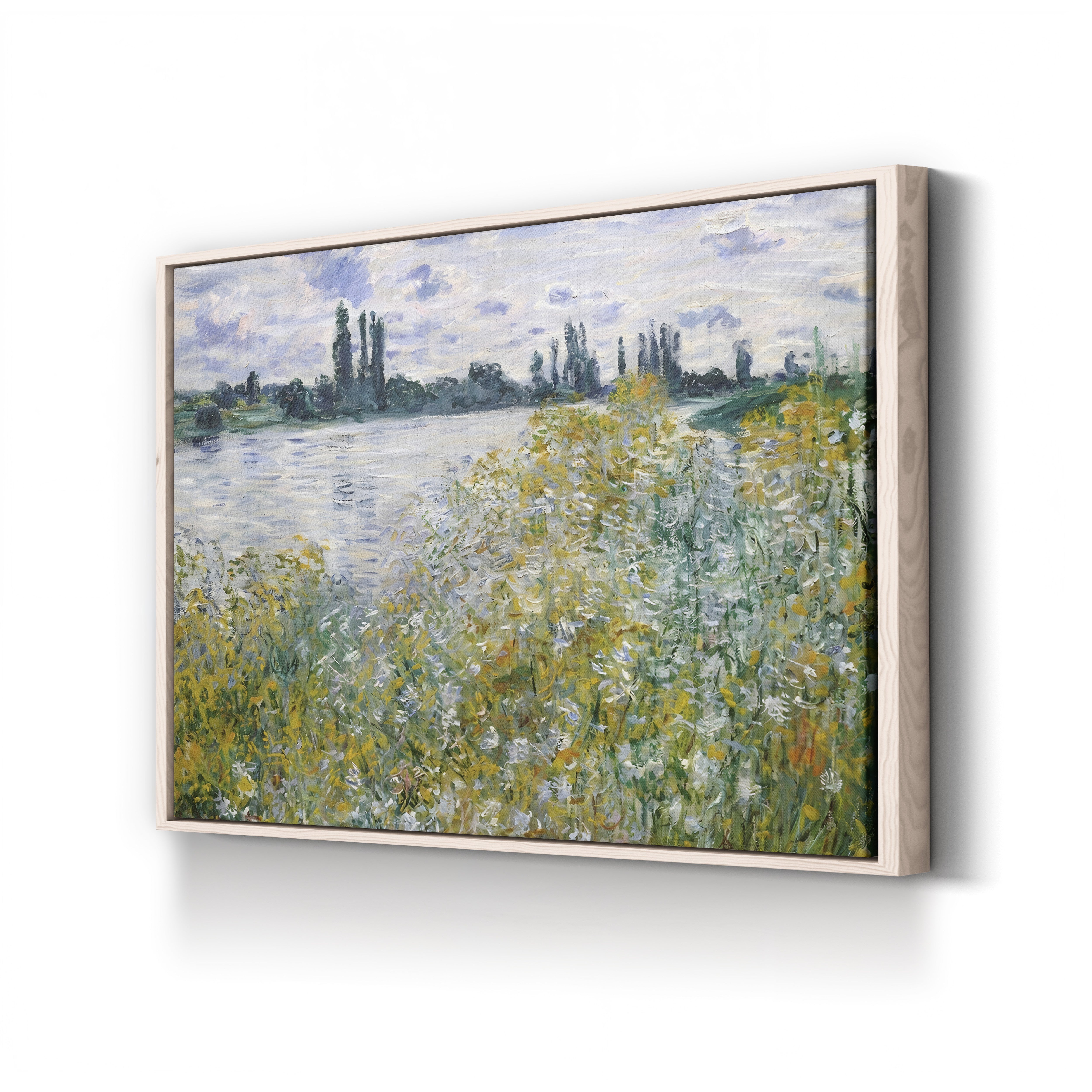 Île aux Fleurs near Vétheuil – Claude Monet Wall Art | Impressionist River Landscape Canvas Print
