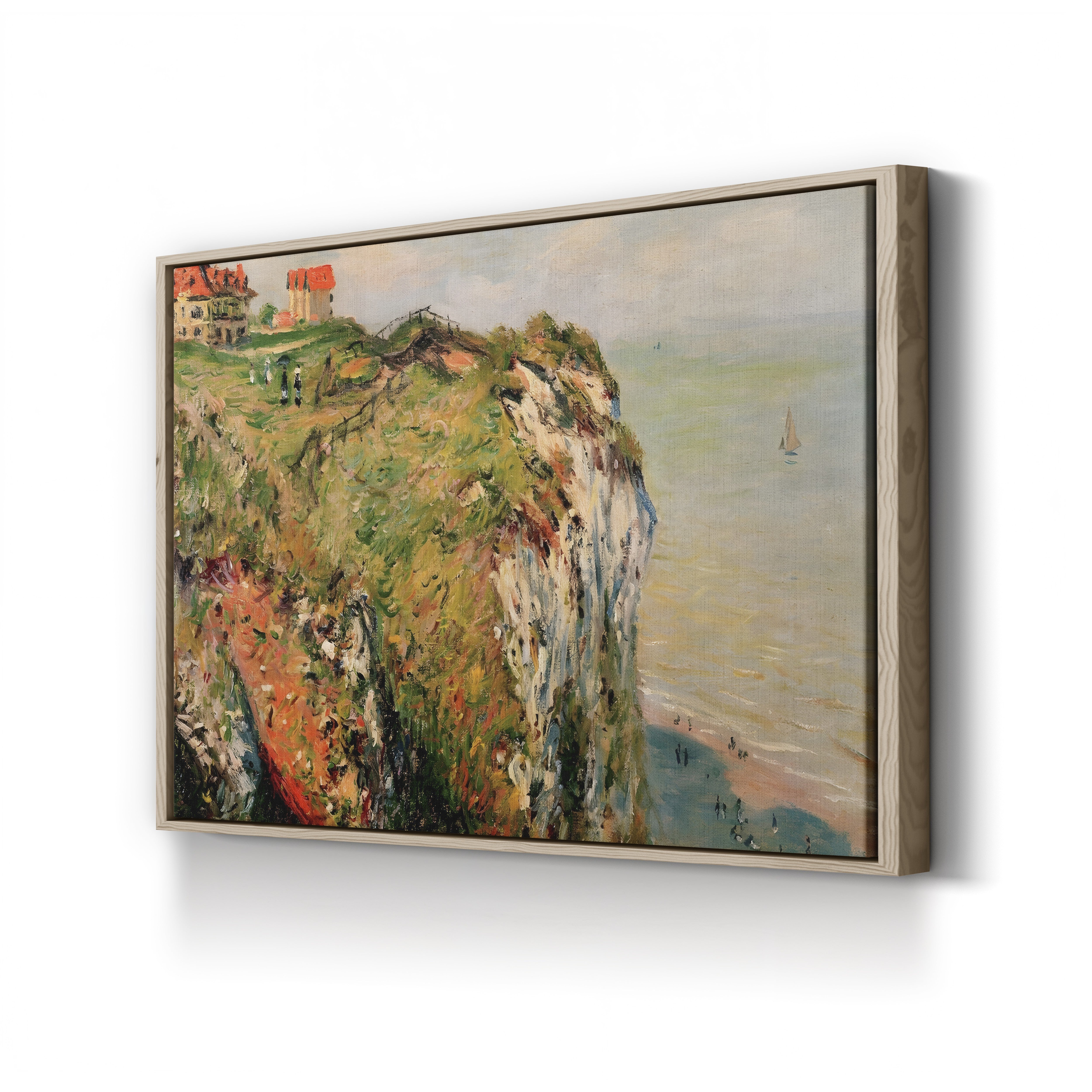 Cliff at Dieppe, 1882 – Claude Monet Wall Art | Impressionist Norman Coastal Canvas Print