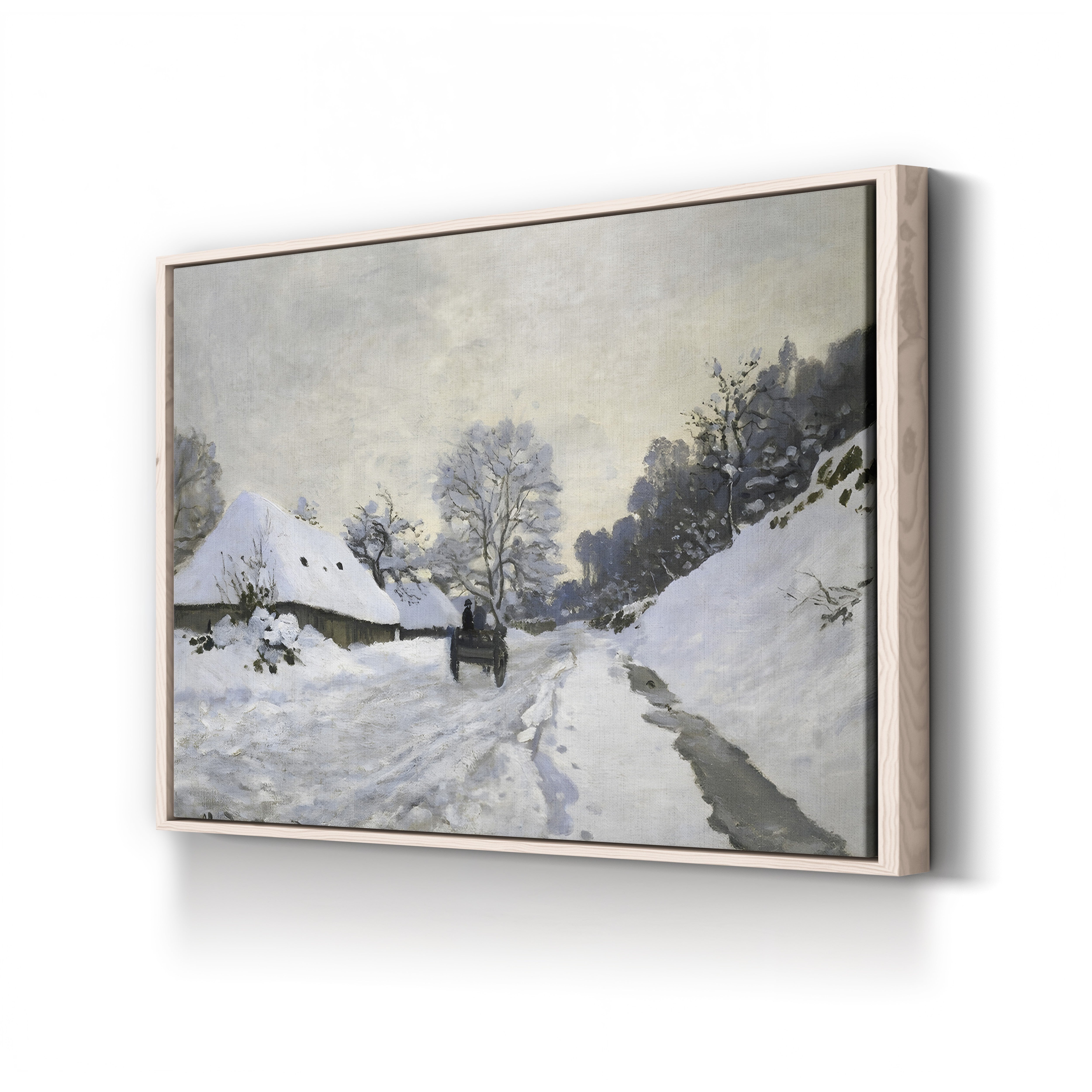 The Cart, Snow-Covered Road at Honfleur (La Charrette. Route sous la neige à Honfleur), 1867 by Claude Monet