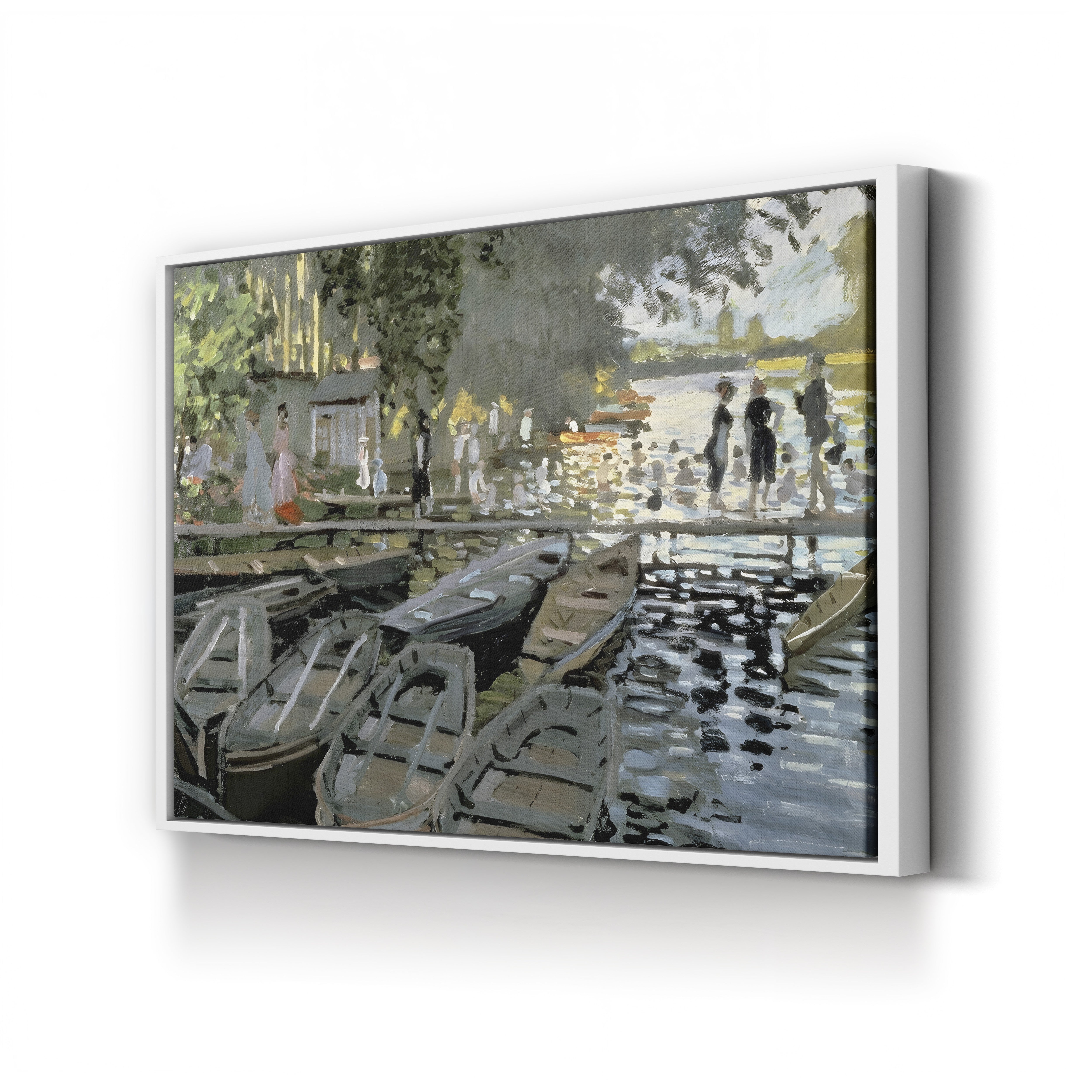 Bathers at La Grenouillère, 1869 – Claude Monet Wall Art | Foundational Impressionist Canvas Print