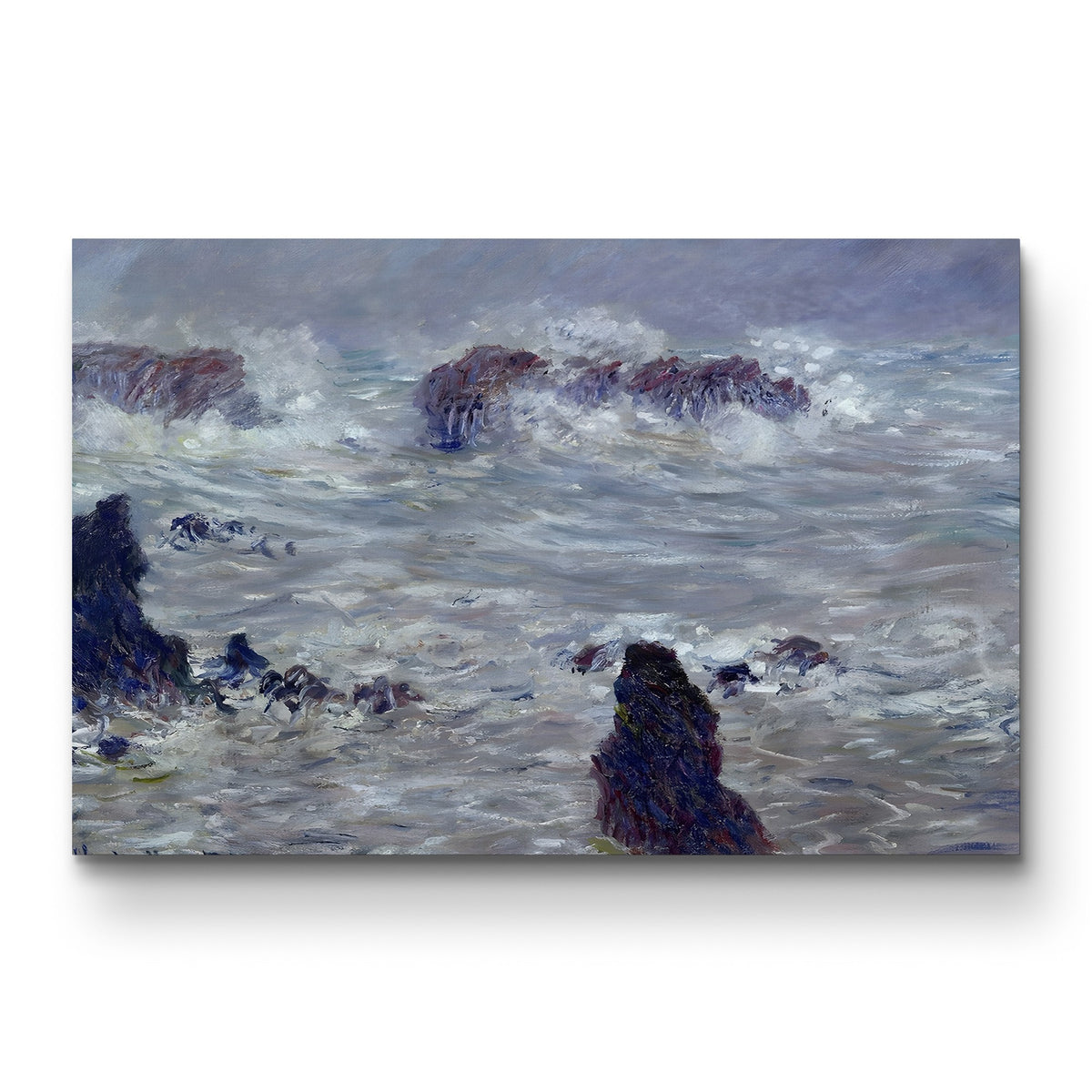 Storm off the Belle-Île Coast, c. 1886 by Claude Monet canvas print, standard edge