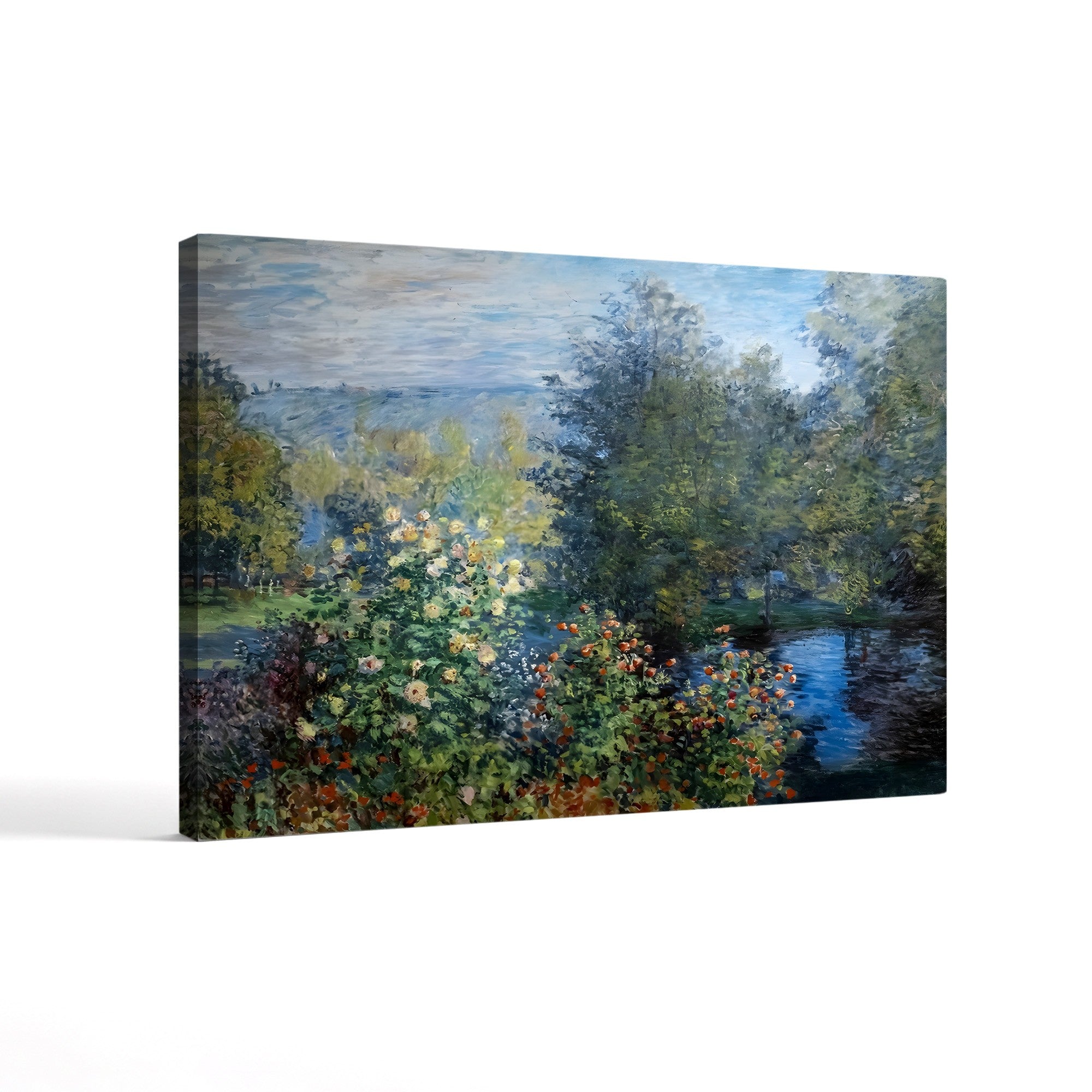 Corner of the Garden at Montgeron, 1876 – Claude Monet Wall Art | Impressionist Garden Canvas Print