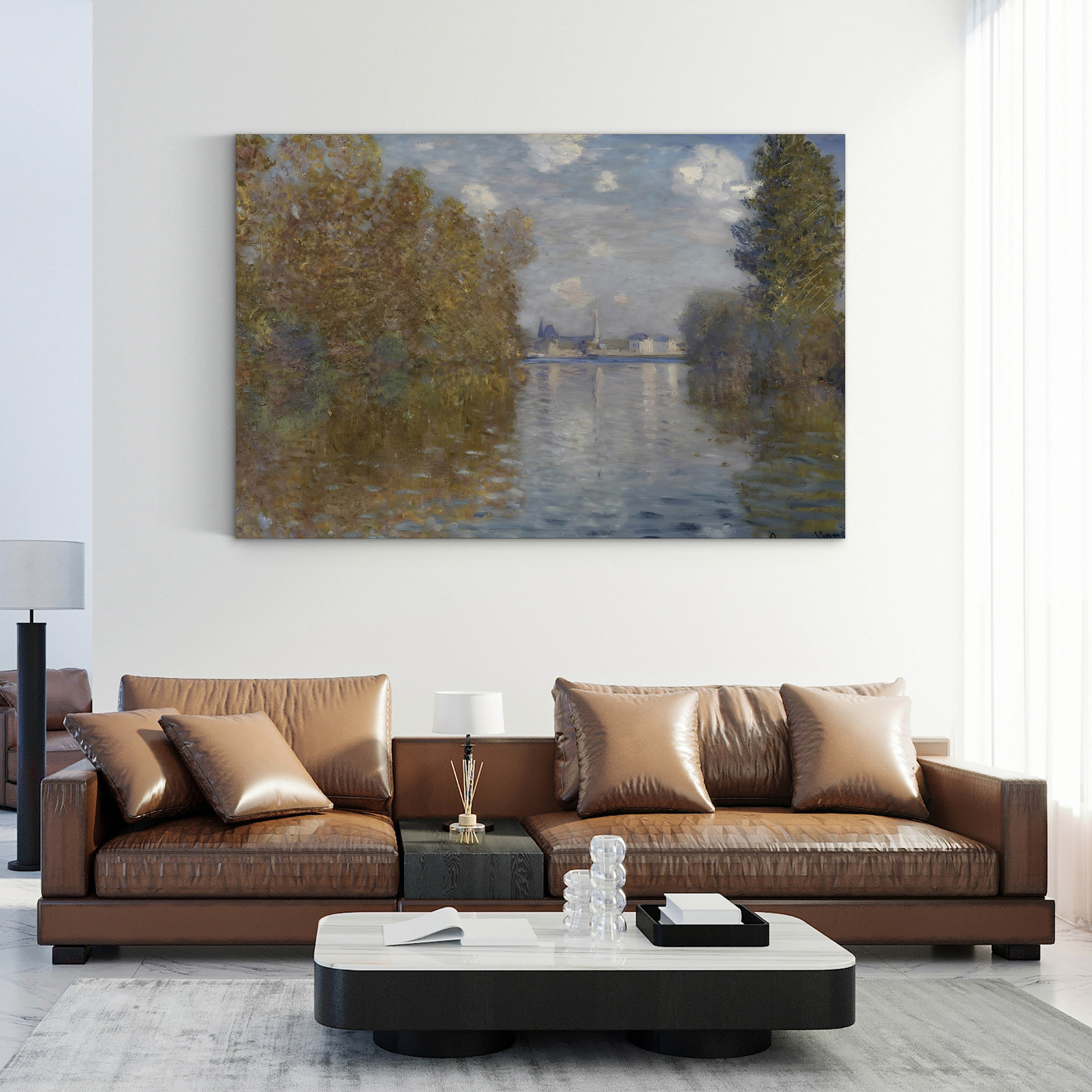 Autumn Effect at Argenteuil, 1873 – Claude Monet Wall Art | Impressionist Autumn Landscape Canvas Print