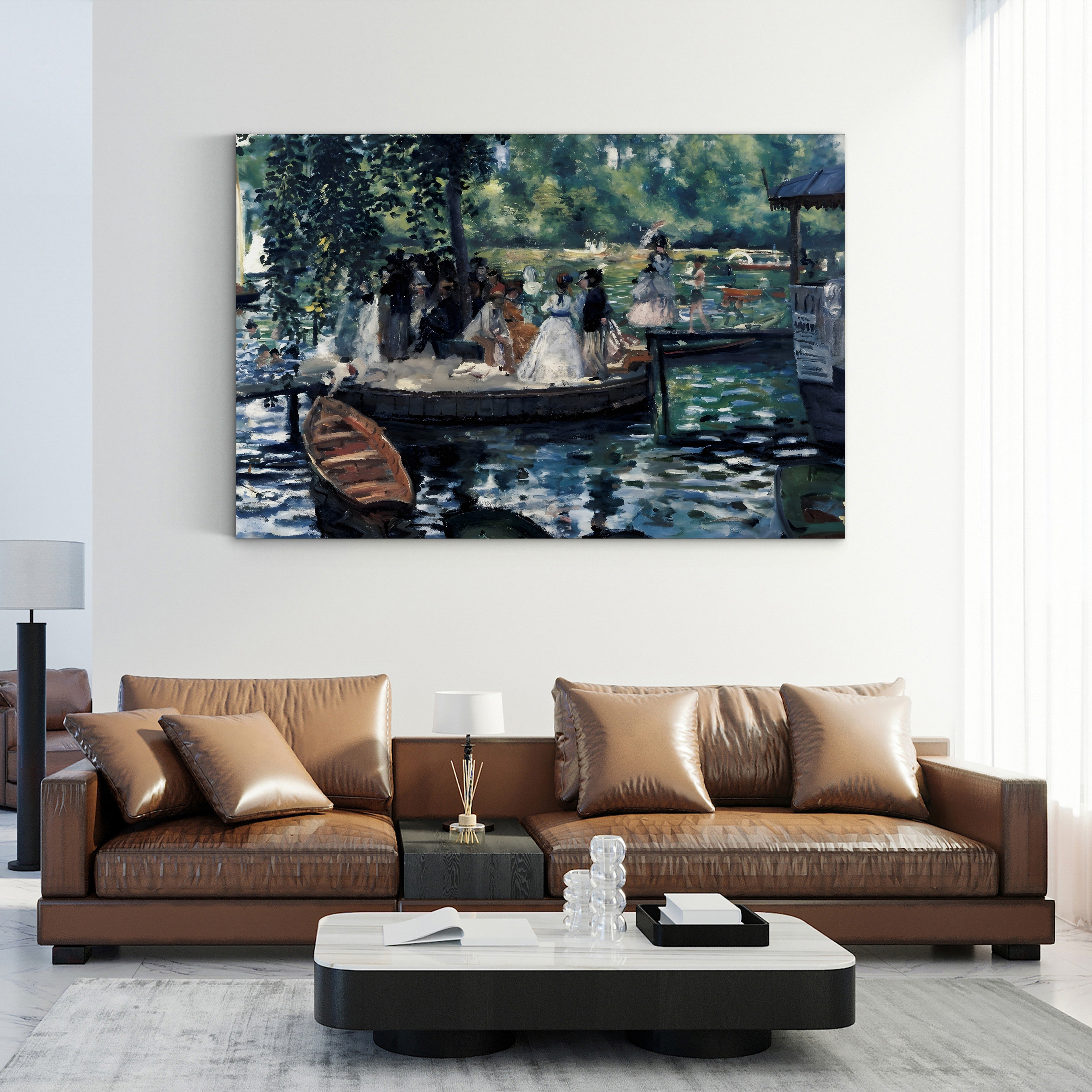 La Grenouillère (Wall Art) – Pierre-Auguste Renoir Wall Art | Impressionist River Canvas Print