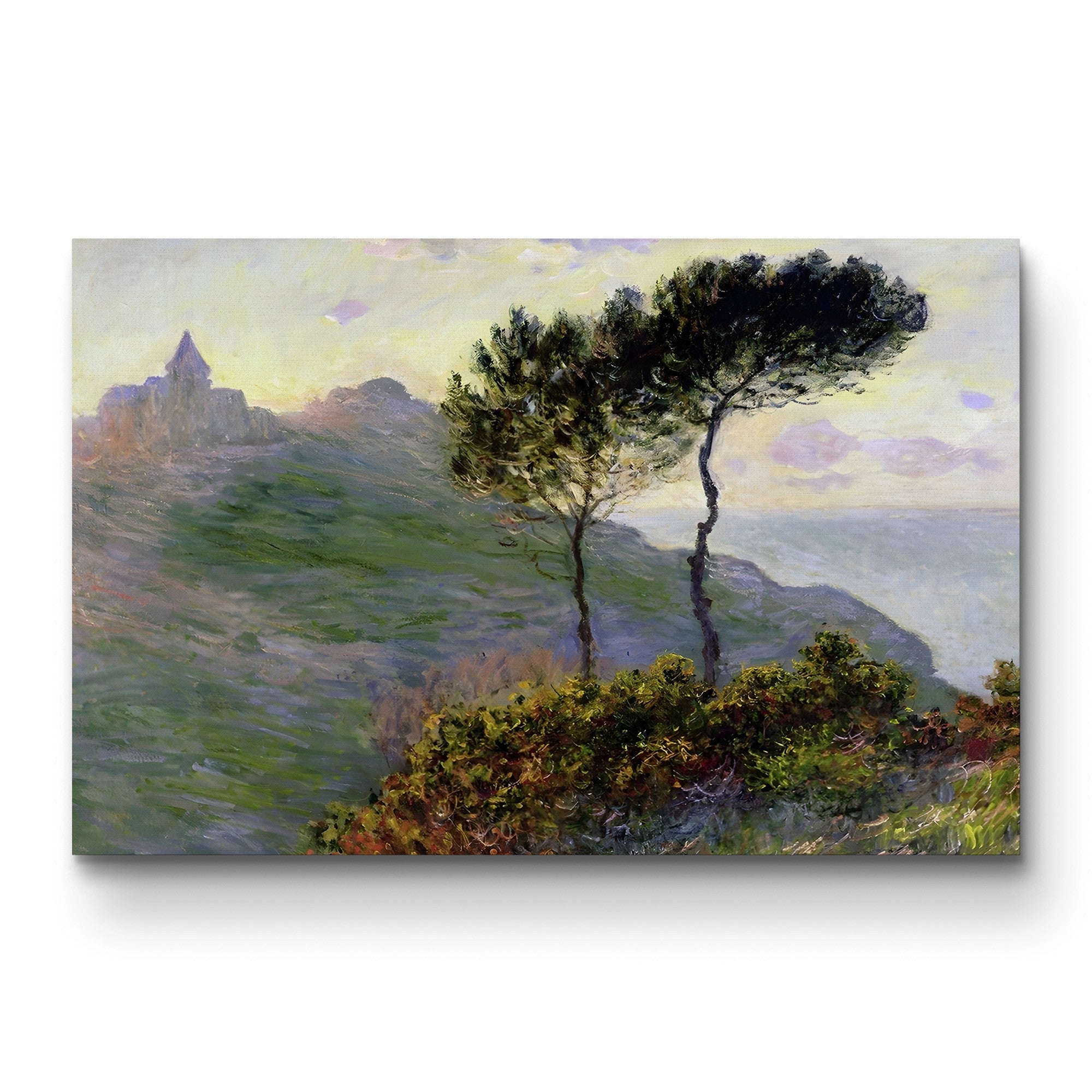 The Church at Varengeville, against the Sunlight (L’Église de Varengeville, à contre-jour), 1882 by Claude Monet