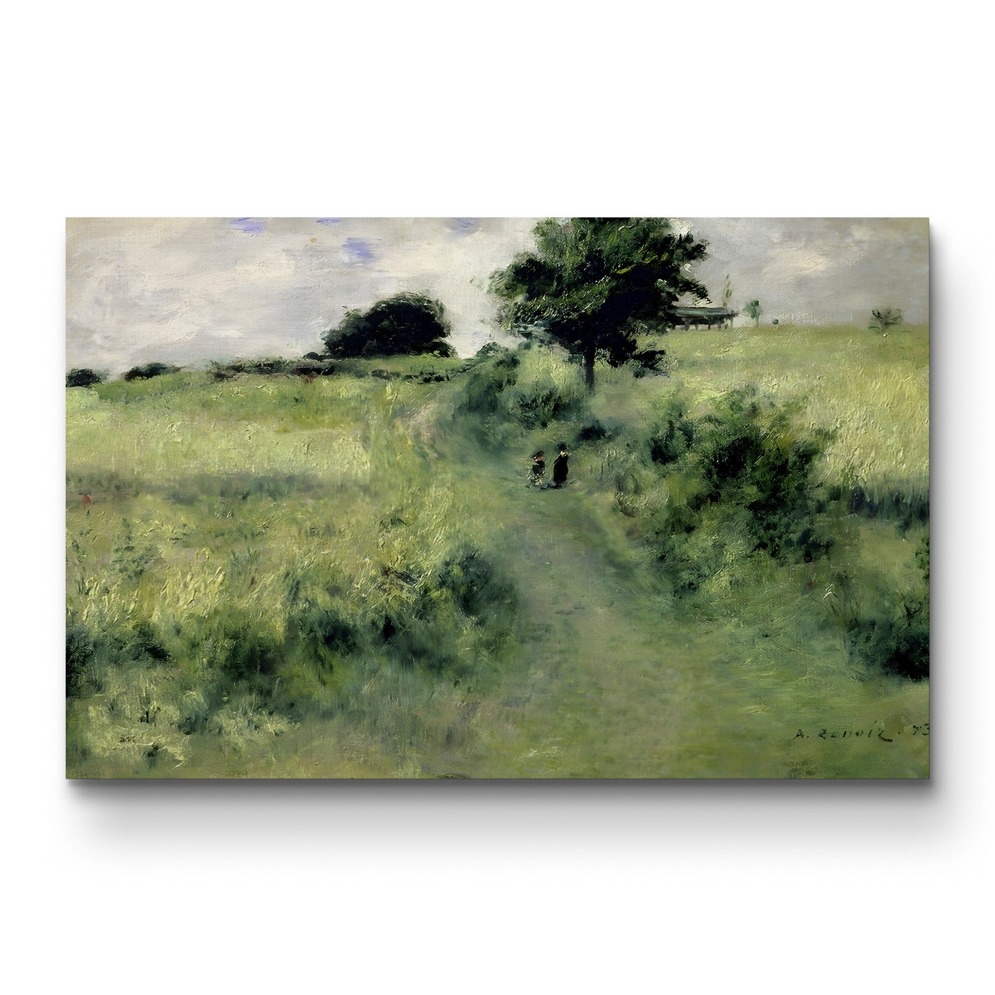 The Watering Place, 1873 – Pierre-Auguste Renoir Wall Art | Impressionist Landscape Canvas Print