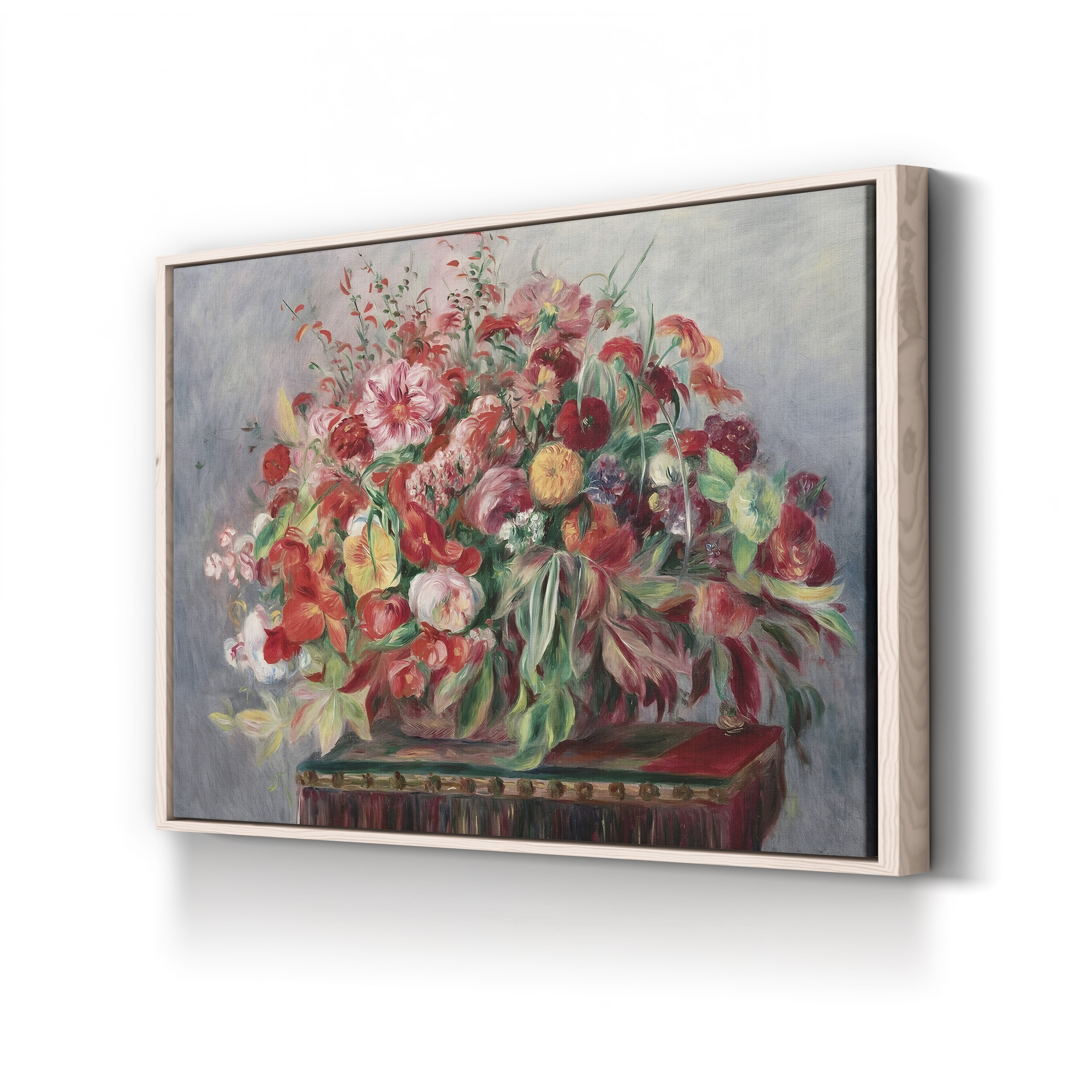 Basket of Flowers (Corbeille de Fleurs), 1890 – Pierre-Auguste Renoir Wall Art | Impressionist Floral Canvas Print
