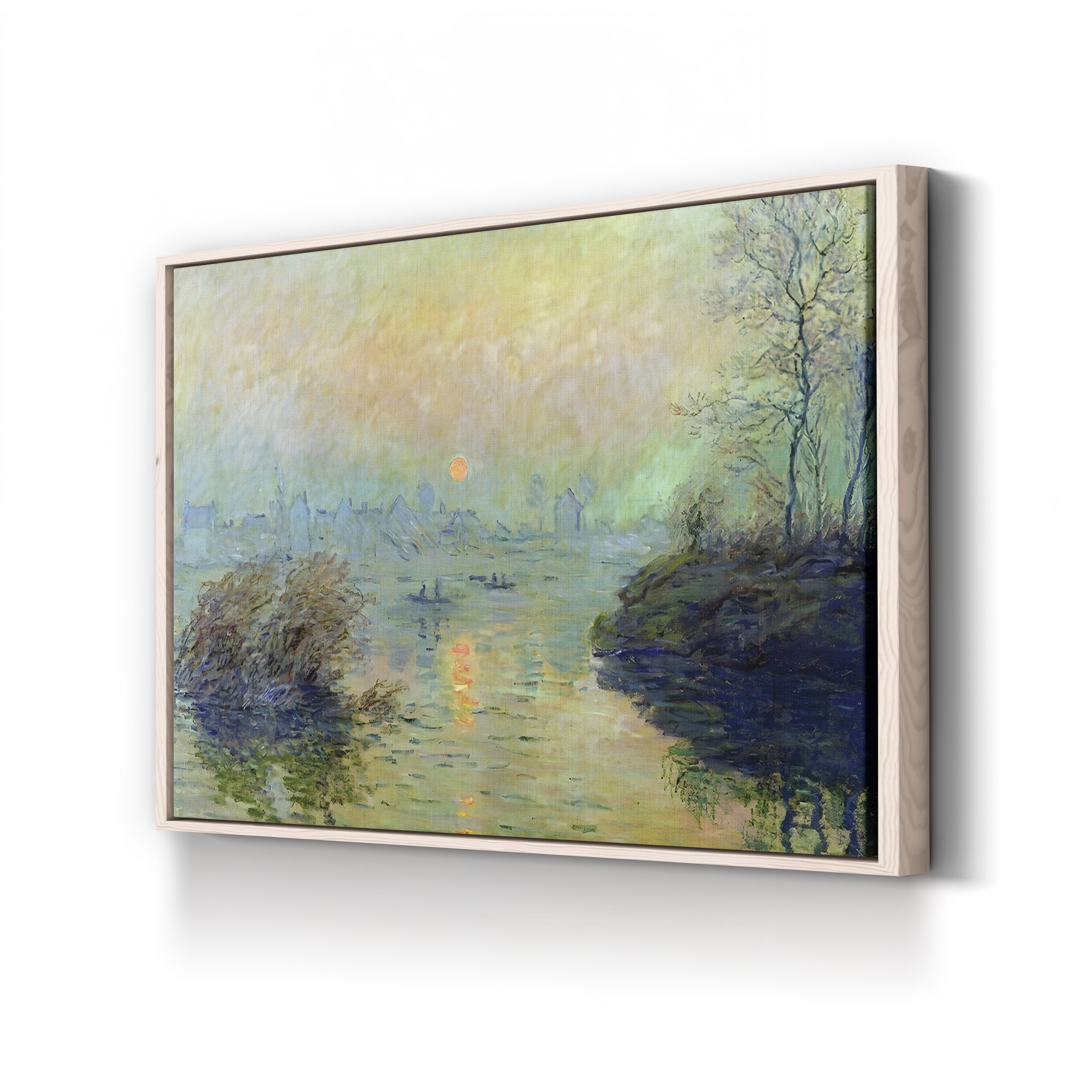 Sun Setting over the Seine at Lavacourt, Winter Effect (Soleil couchant sur la Seine à Lavacourt, effet d'hiver), 1880 by Claude Monet