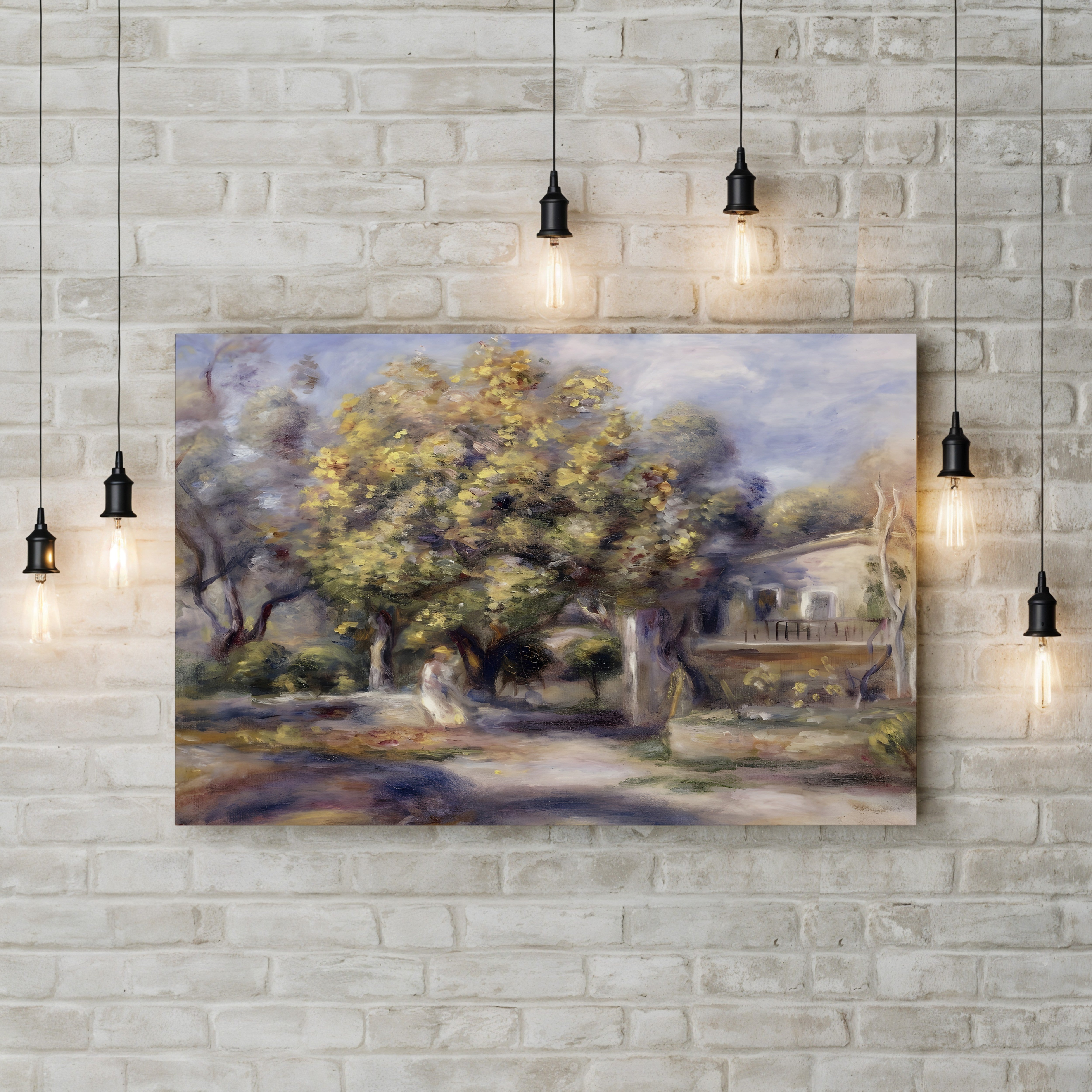 House at Cagnes, 1905 – Pierre-Auguste Renoir Wall Art | Late Impressionist Landscape Canvas Print