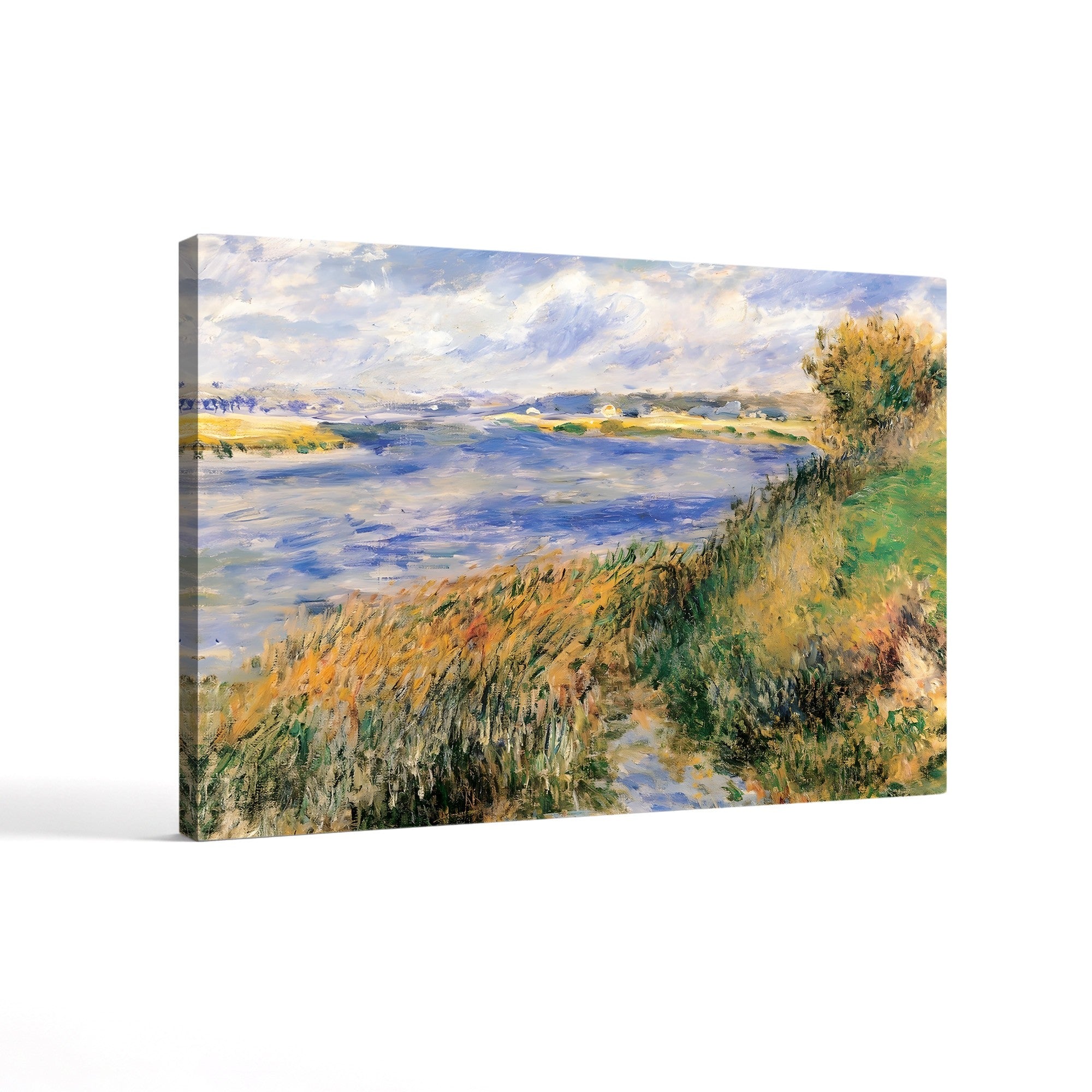 The Banks of the Seine at Champrosay, 1876 – Pierre-Auguste Renoir Wall Art | Impressionist River Canvas Print