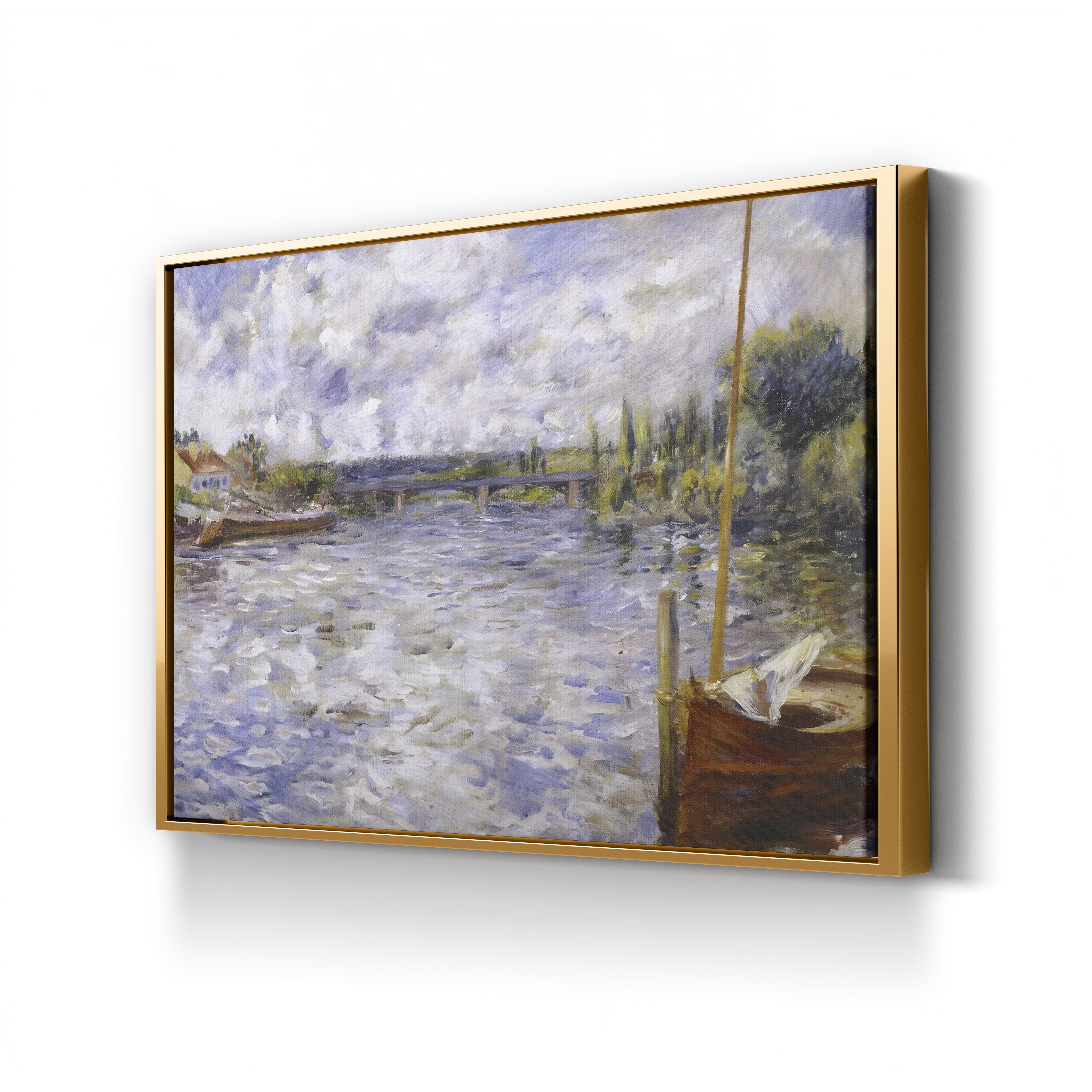The Seine at Chatou, 1874 – Pierre-Auguste Renoir Wall Art | Impressionist River Canvas Print