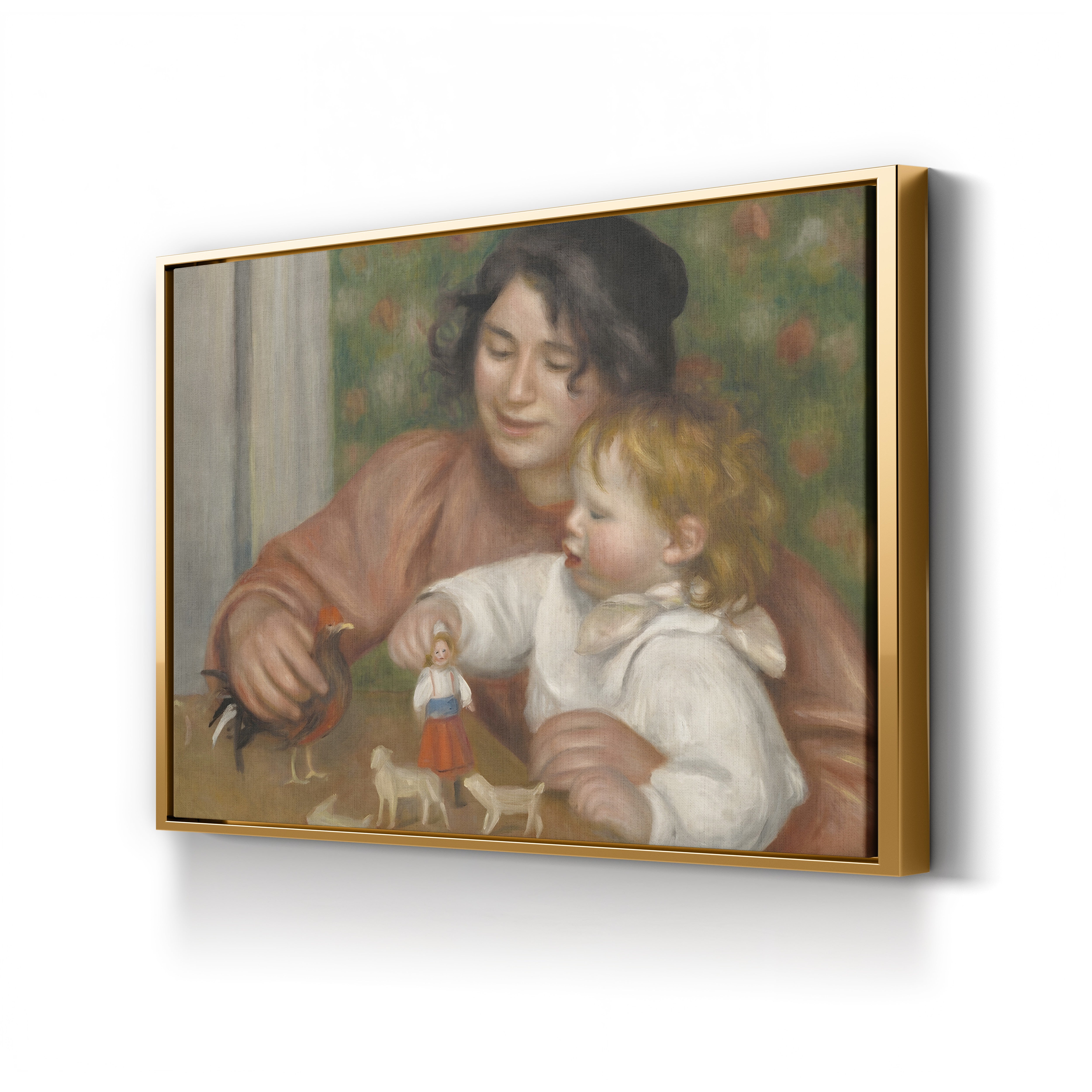 Child with Toys – Gabrielle and the Artist's Son Jean – Pierre-Auguste Renoir Wall Art | Impressionist Family Canvas Print