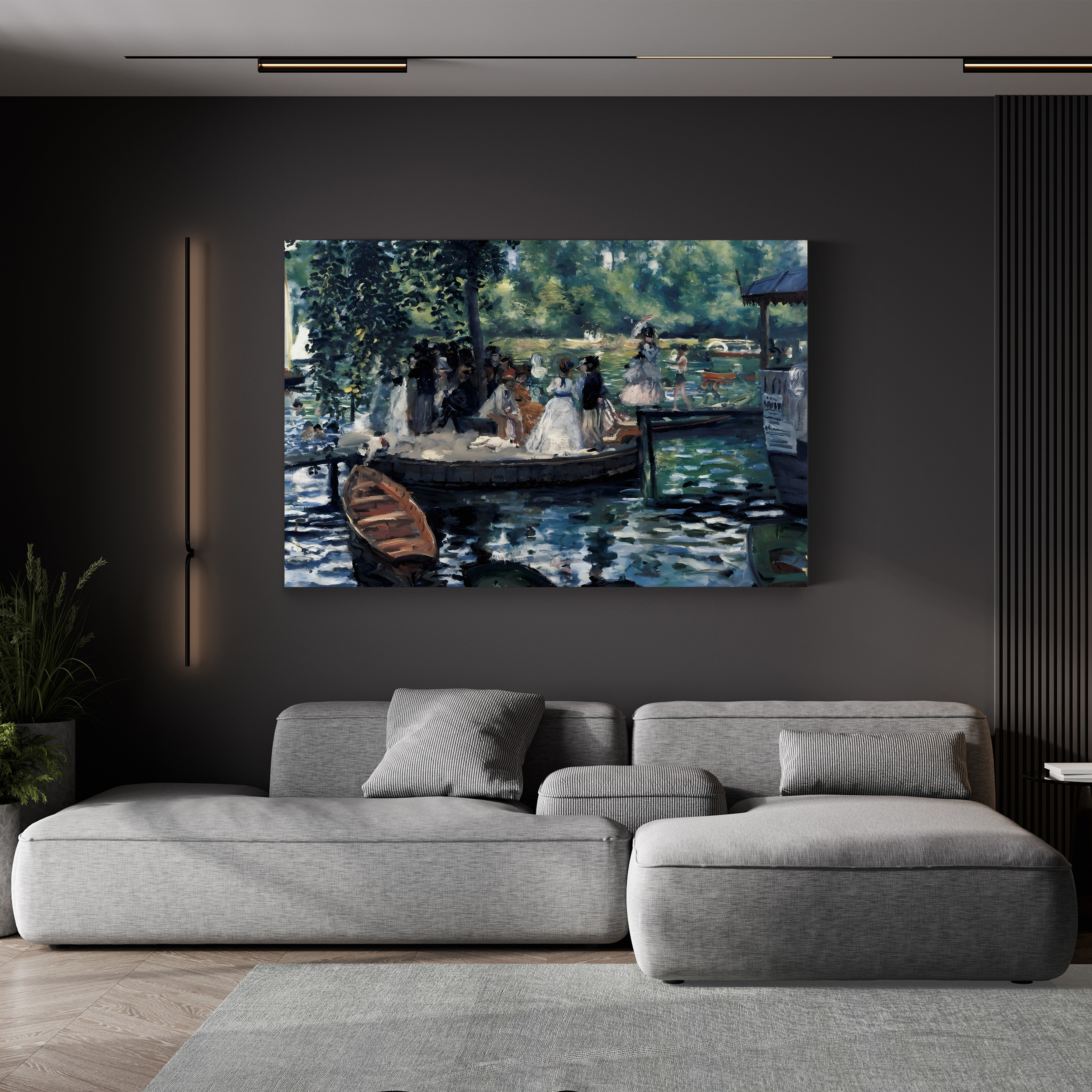 La Grenouillère (Wall Art) – Pierre-Auguste Renoir Wall Art | Impressionist River Canvas Print