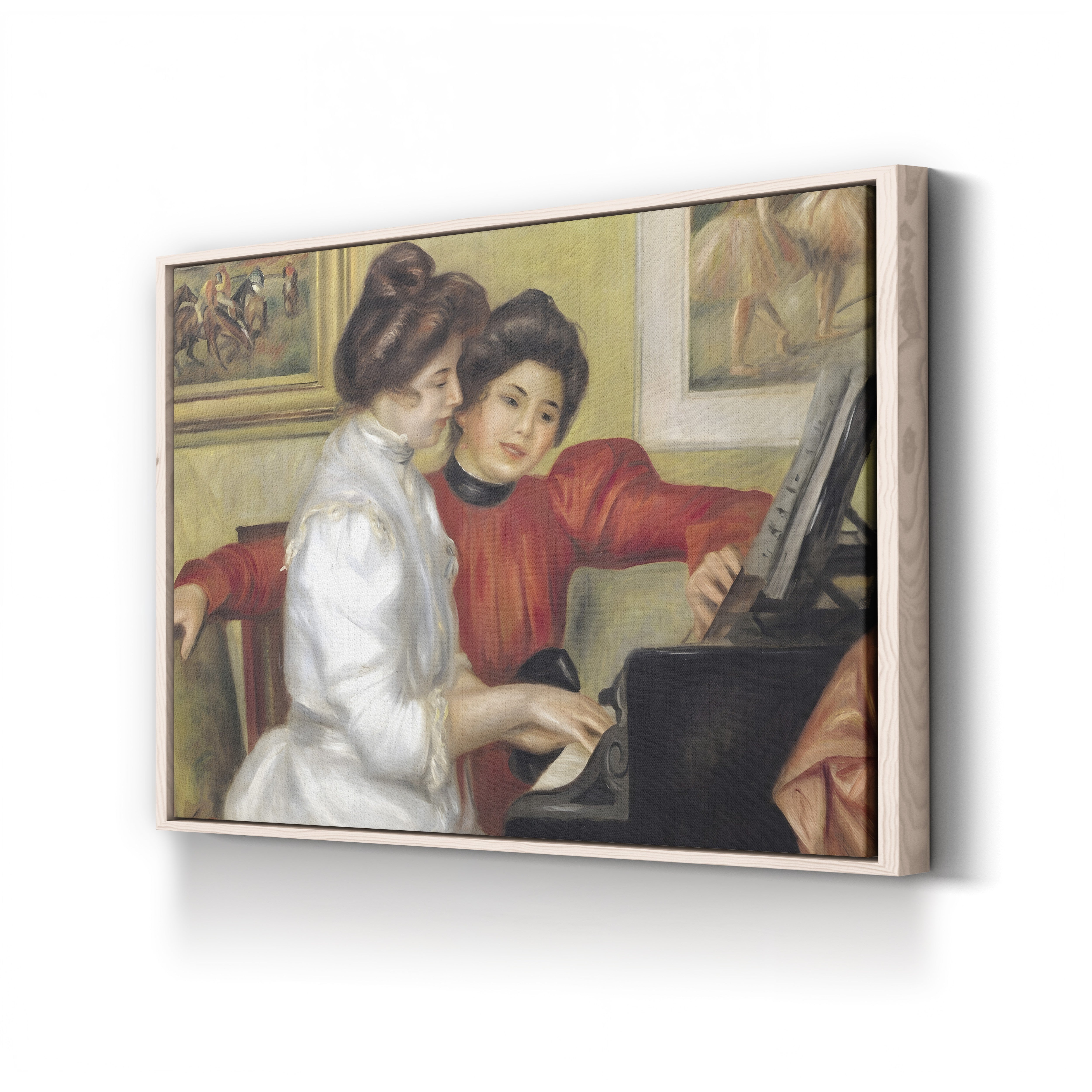 Yvonne and Christine Lerolle at the Piano, 1897 – Pierre-Auguste Renoir Wall Art | Impressionist Interior Canvas Print