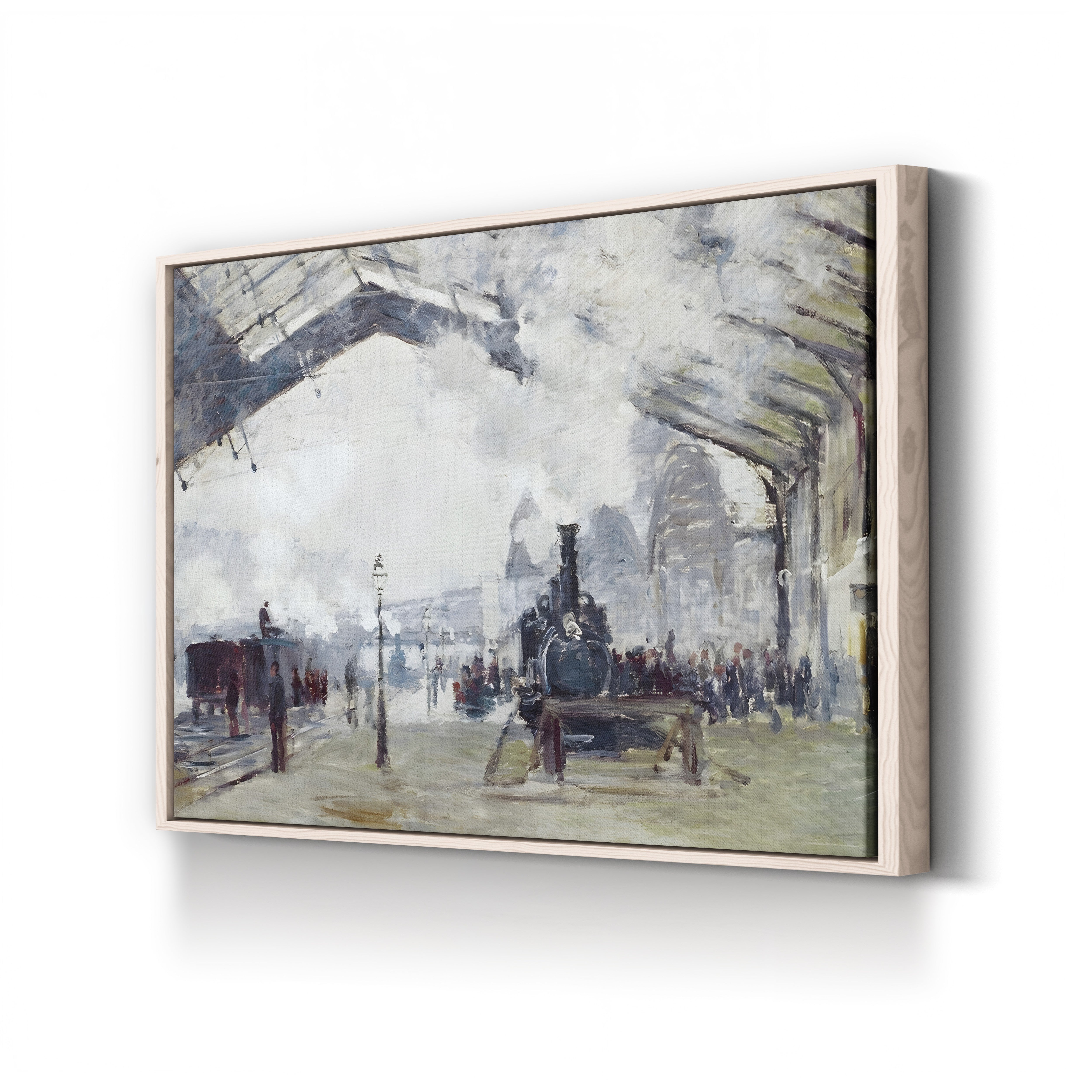 Gare de Saint-Lazare, The Train from Normandy – Claude Monet Wall Art | Impressionist Railway Canvas Print