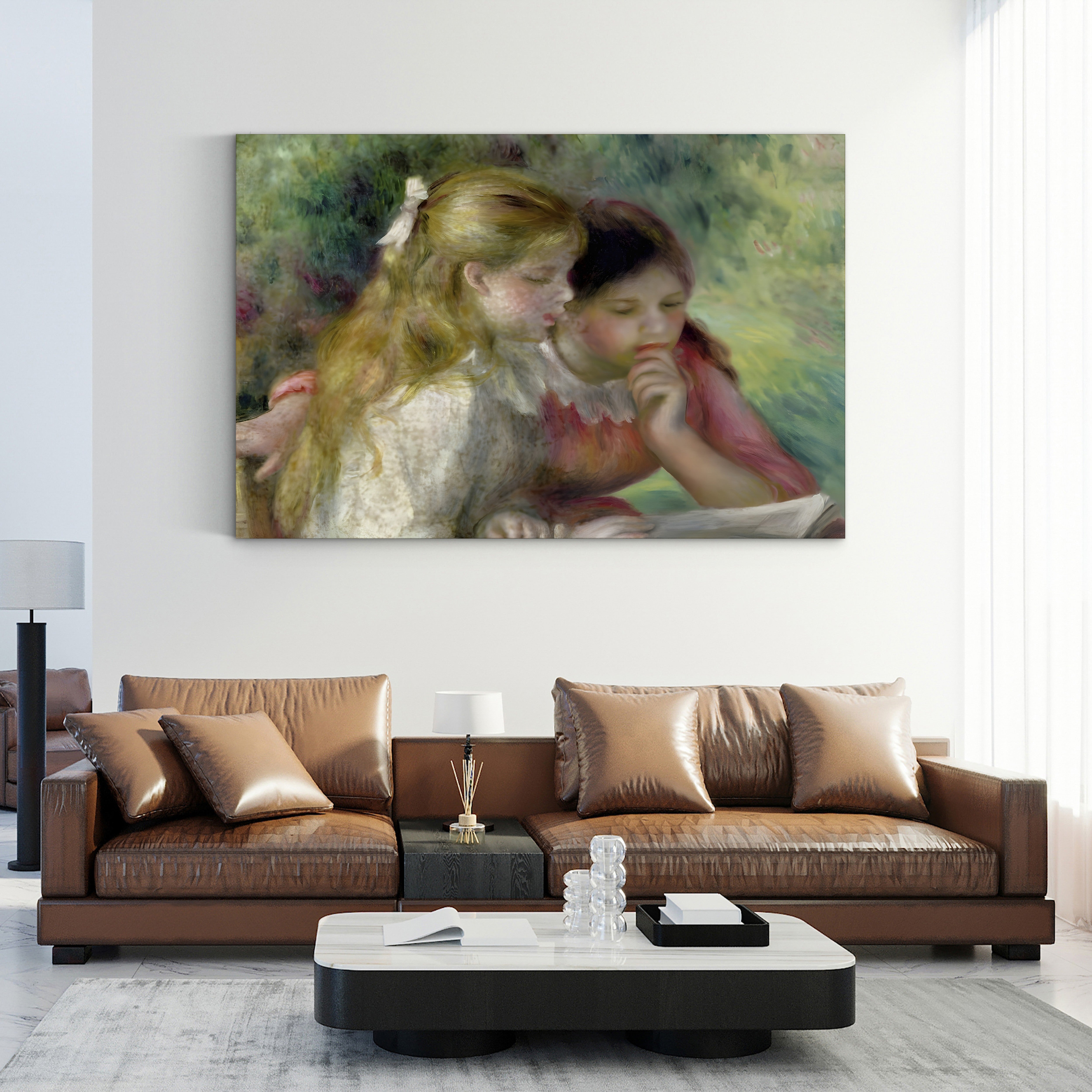 The Reading, c. 1890–95 – Pierre-Auguste Renoir Wall Art | Impressionist Domestic Canvas Print