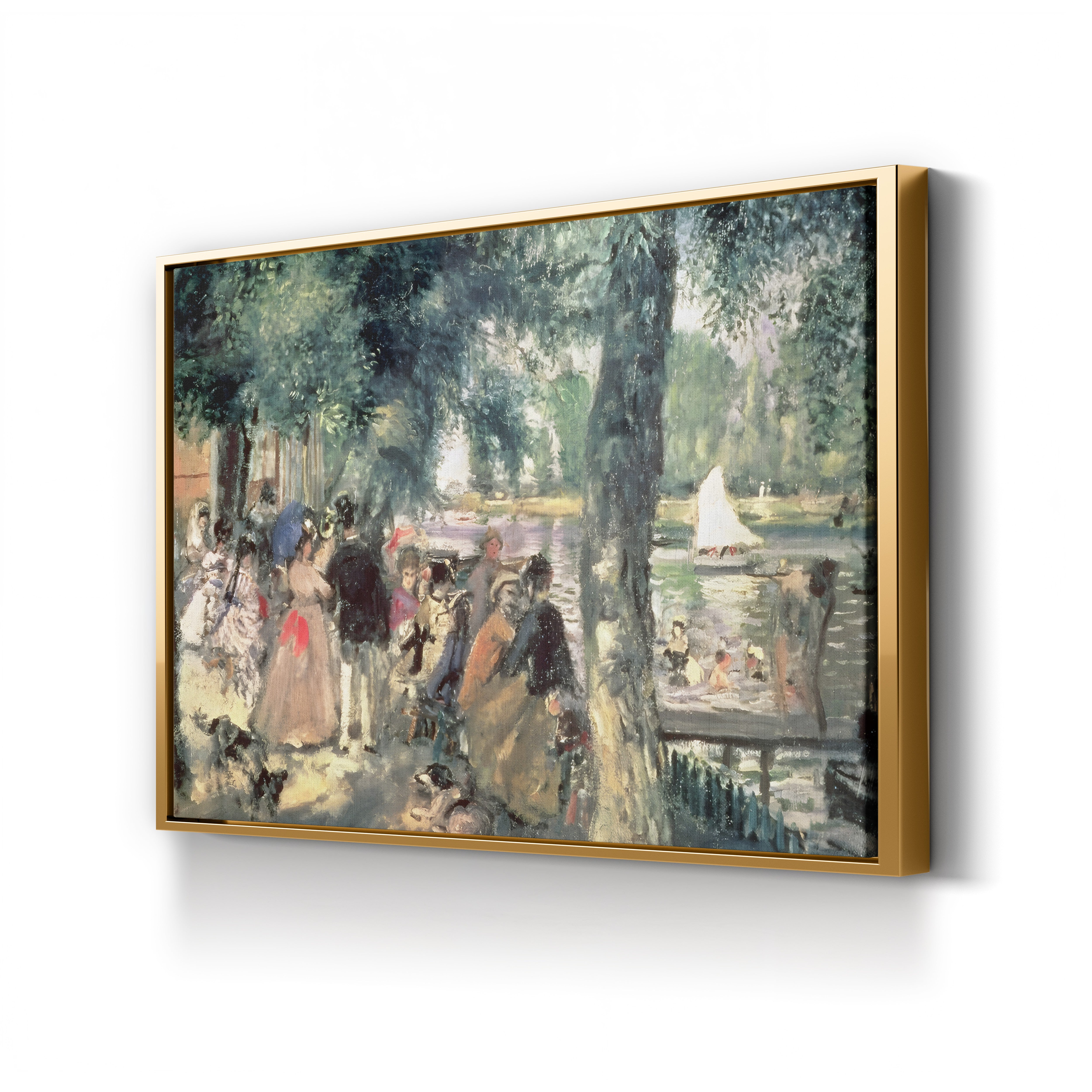 Bathing on the Seine / La Grenouillère, c. 1869 – Pierre-Auguste Renoir Wall Art | Impressionist River Canvas Print