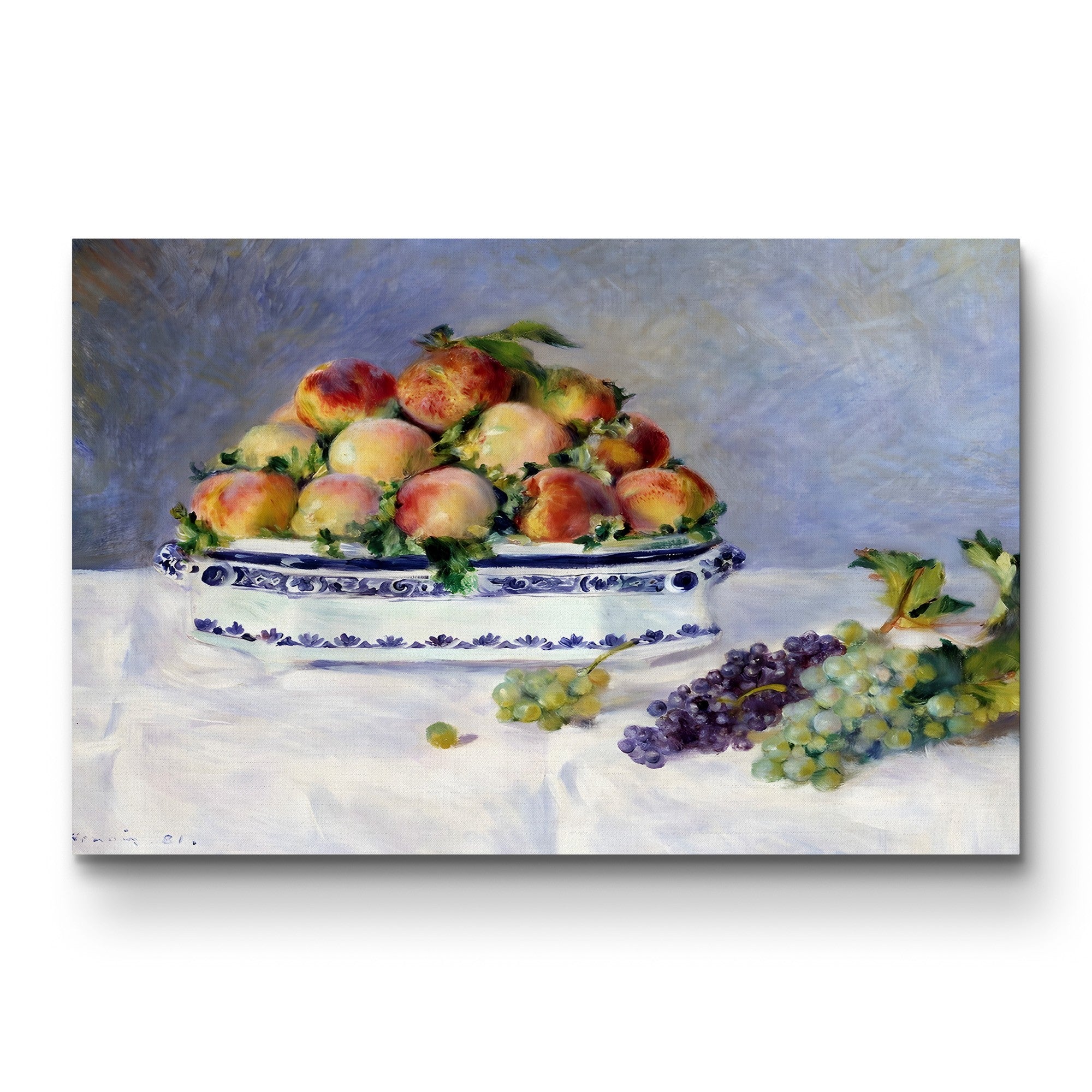 Still Life with Peaches and Grapes – Renoir Wall Art | Impressionist Canvas