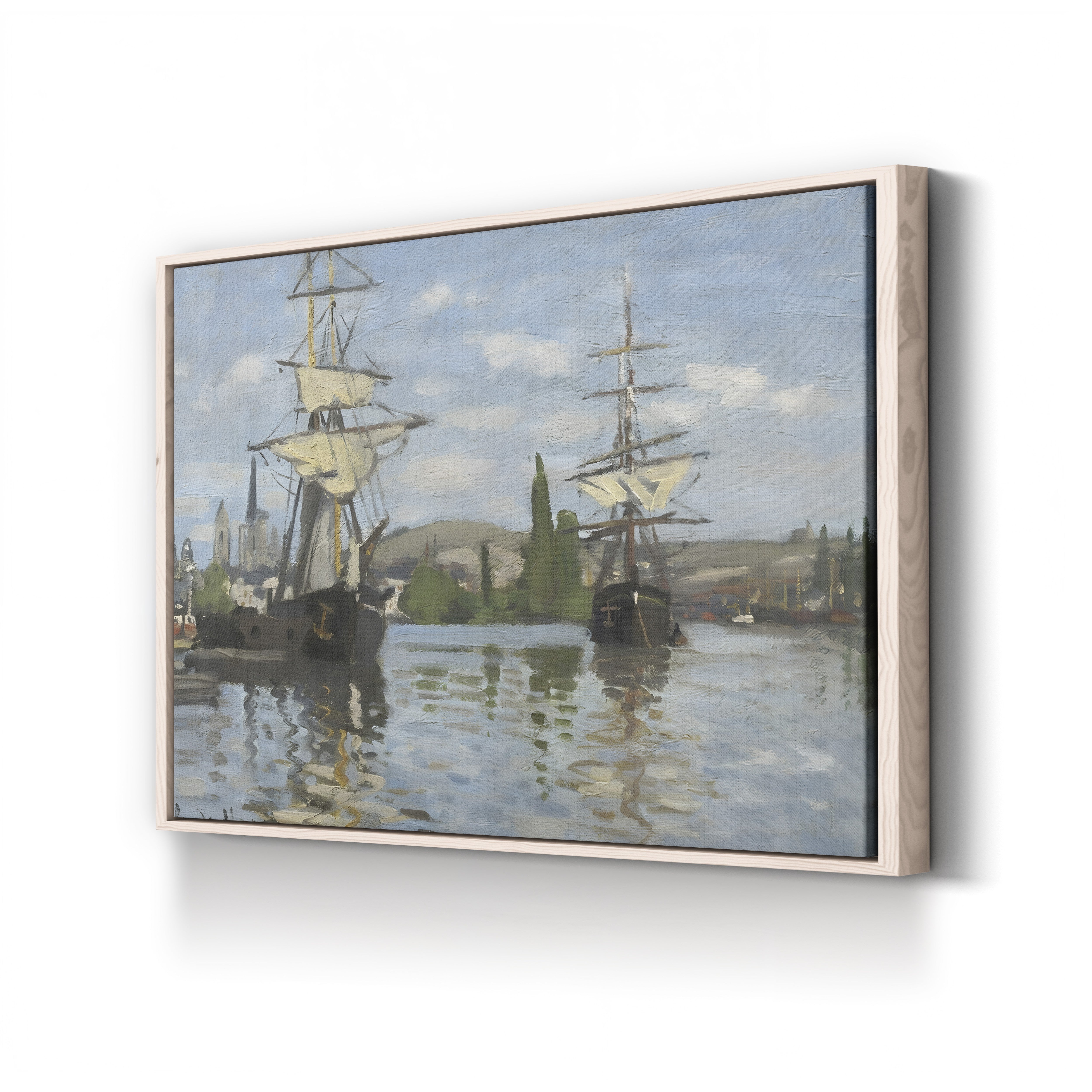 Ships Riding on the Seine at Rouen, 1872-73 by Claude Monet