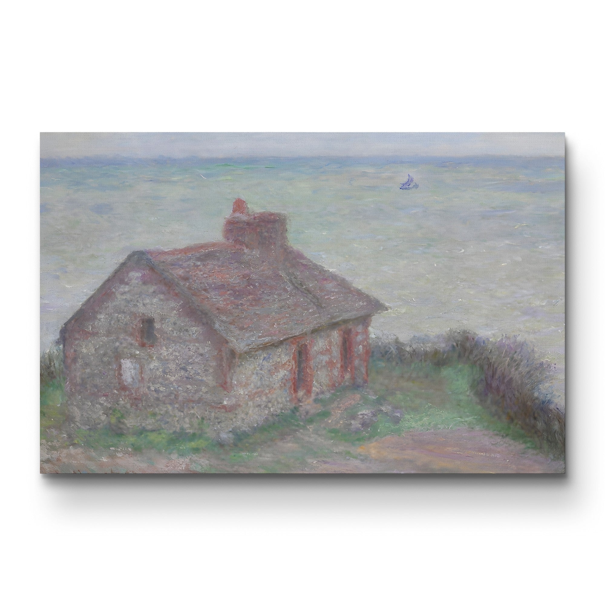 The Customs House, Pink Effect (La Maison du douanier, effet rose), 1897 by Claude Monet