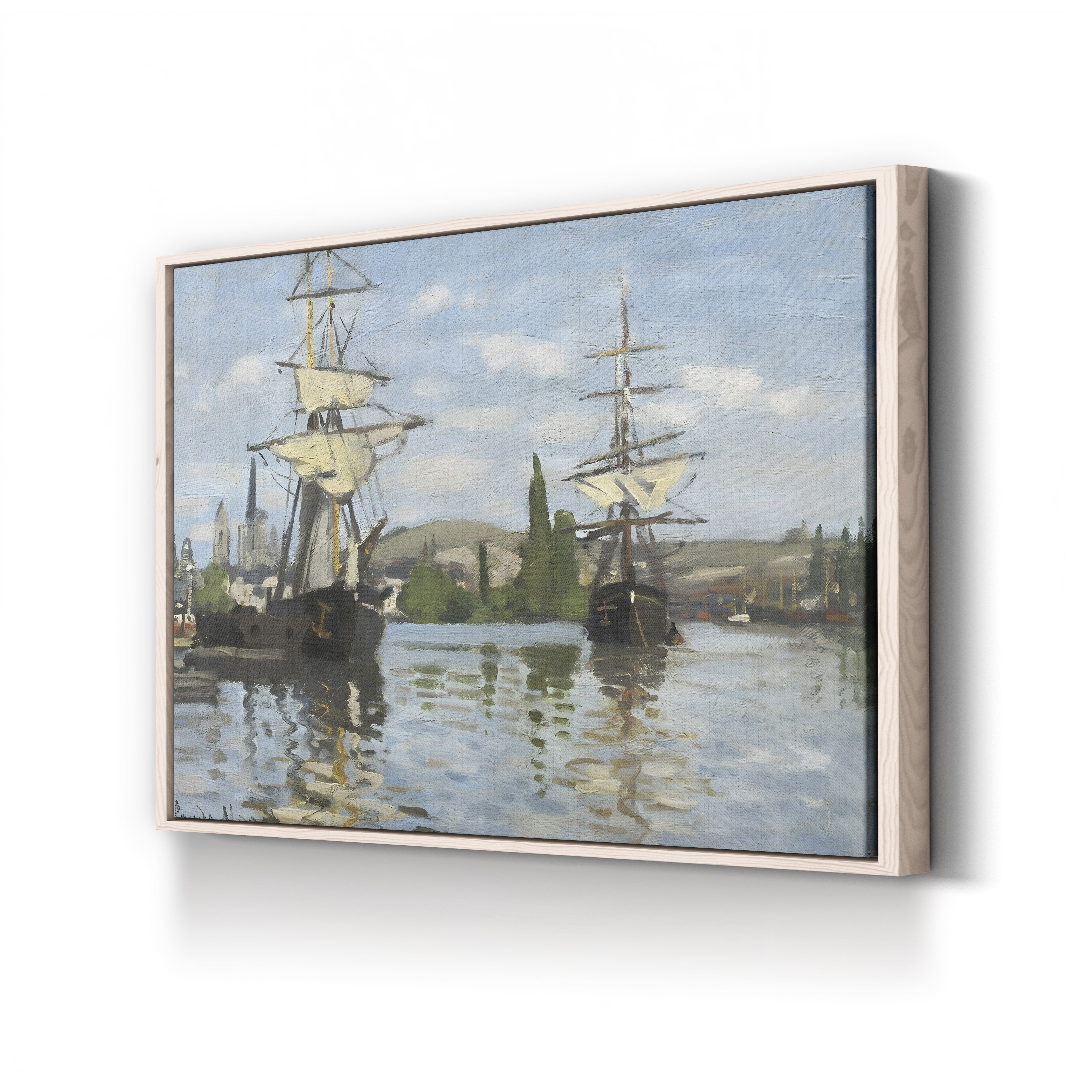 Ships Riding on the Seine at Rouen, 1872-73 by Claude Monet
