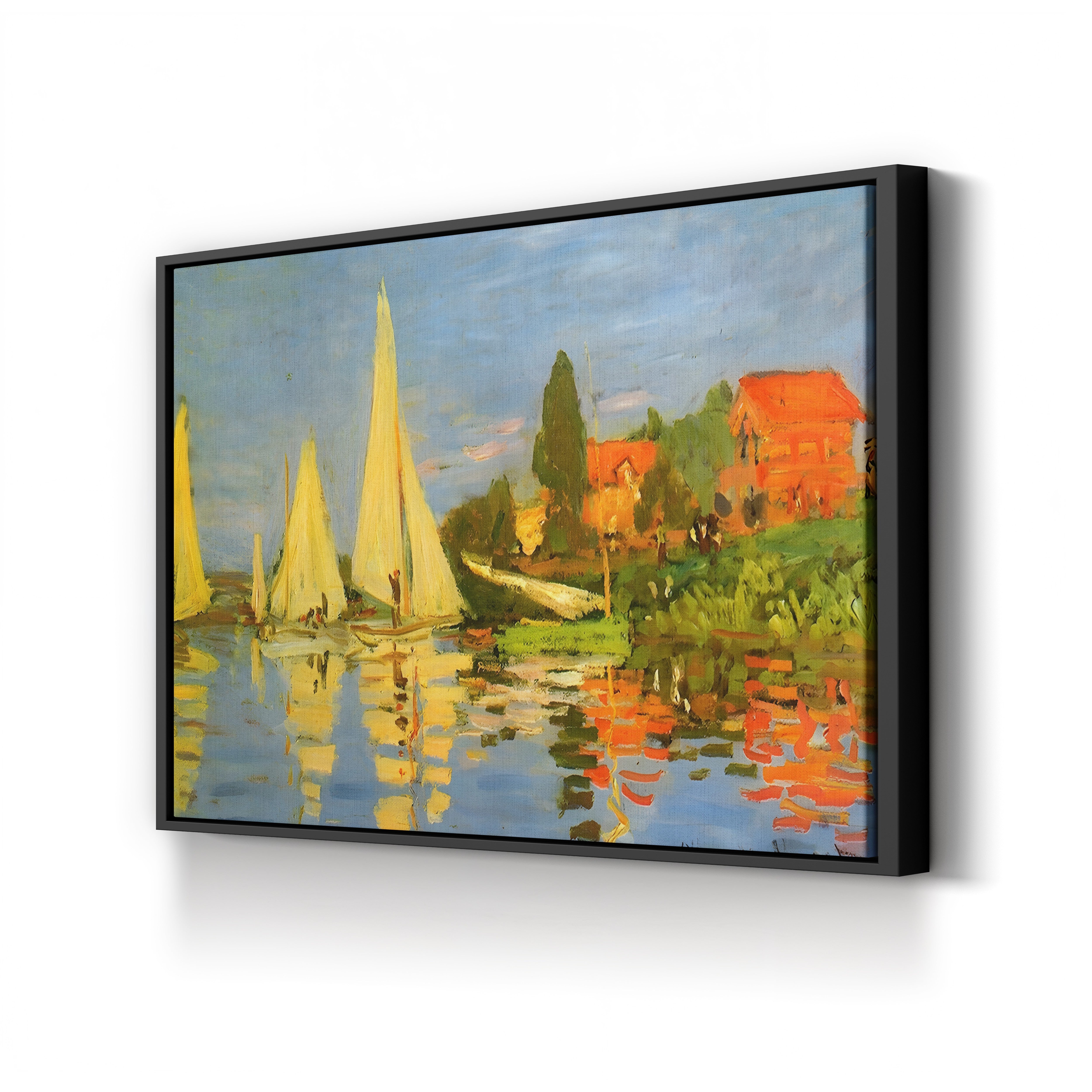 Yacht Race at Argenteuil – Claude Monet Wall Art | Impressionist Regatta Canvas Print