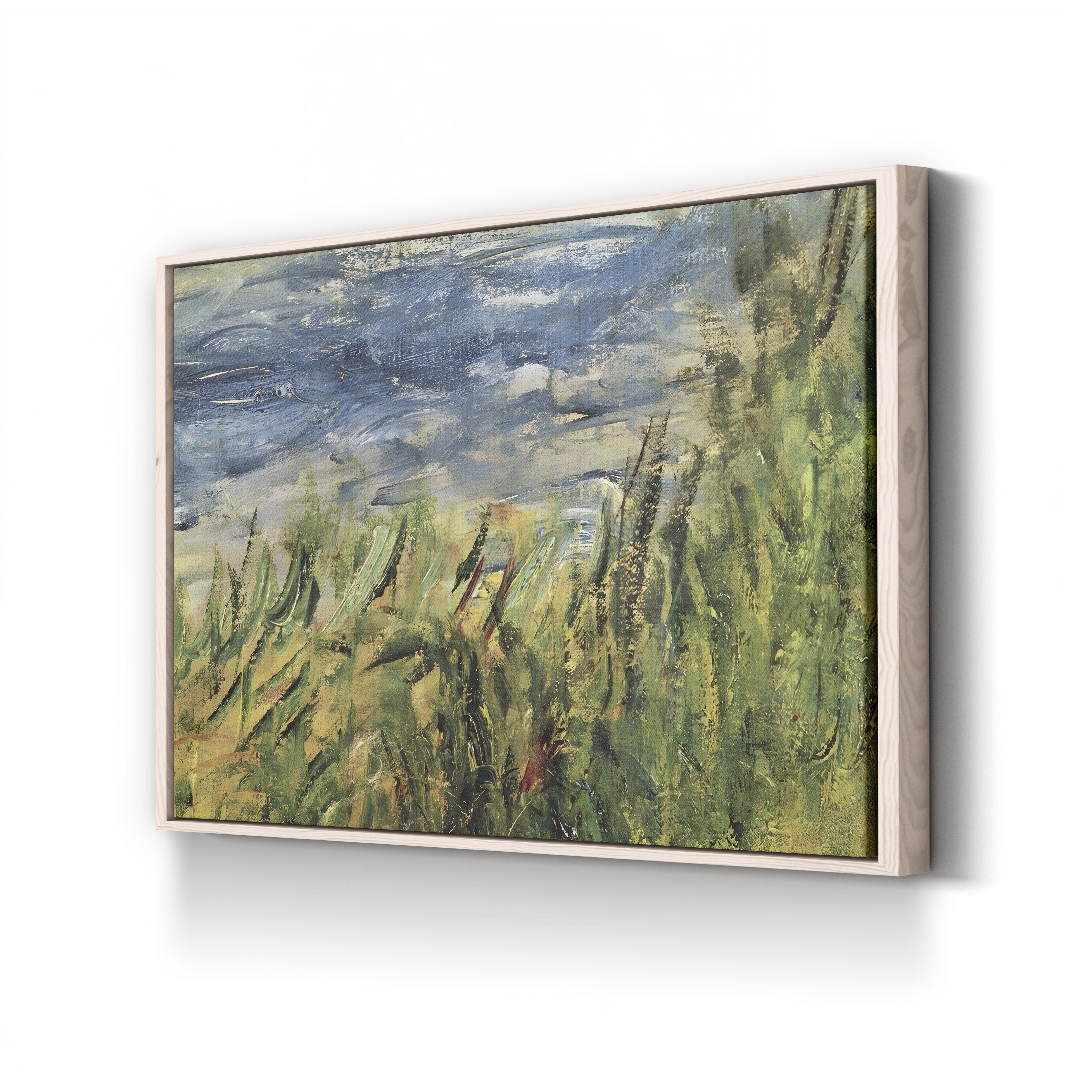 The Banks of the Seine at Champrosay (Detail of the Water and Grass), 1876 – Pierre-Auguste Renoir Wall Art | Impressionist Canvas Print
