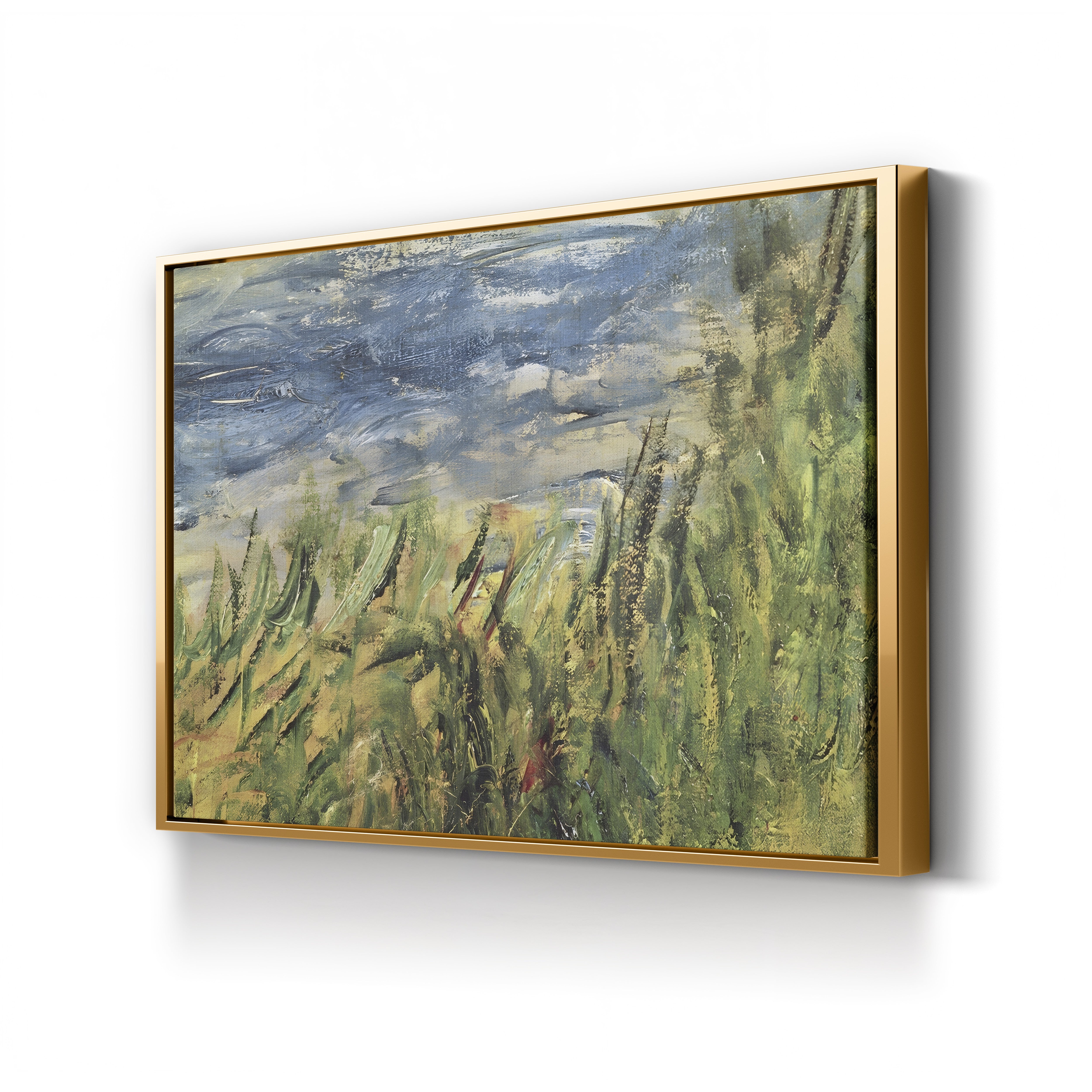 The Banks of the Seine at Champrosay (Detail of the Water and Grass), 1876 – Pierre-Auguste Renoir Wall Art | Impressionist Canvas Print