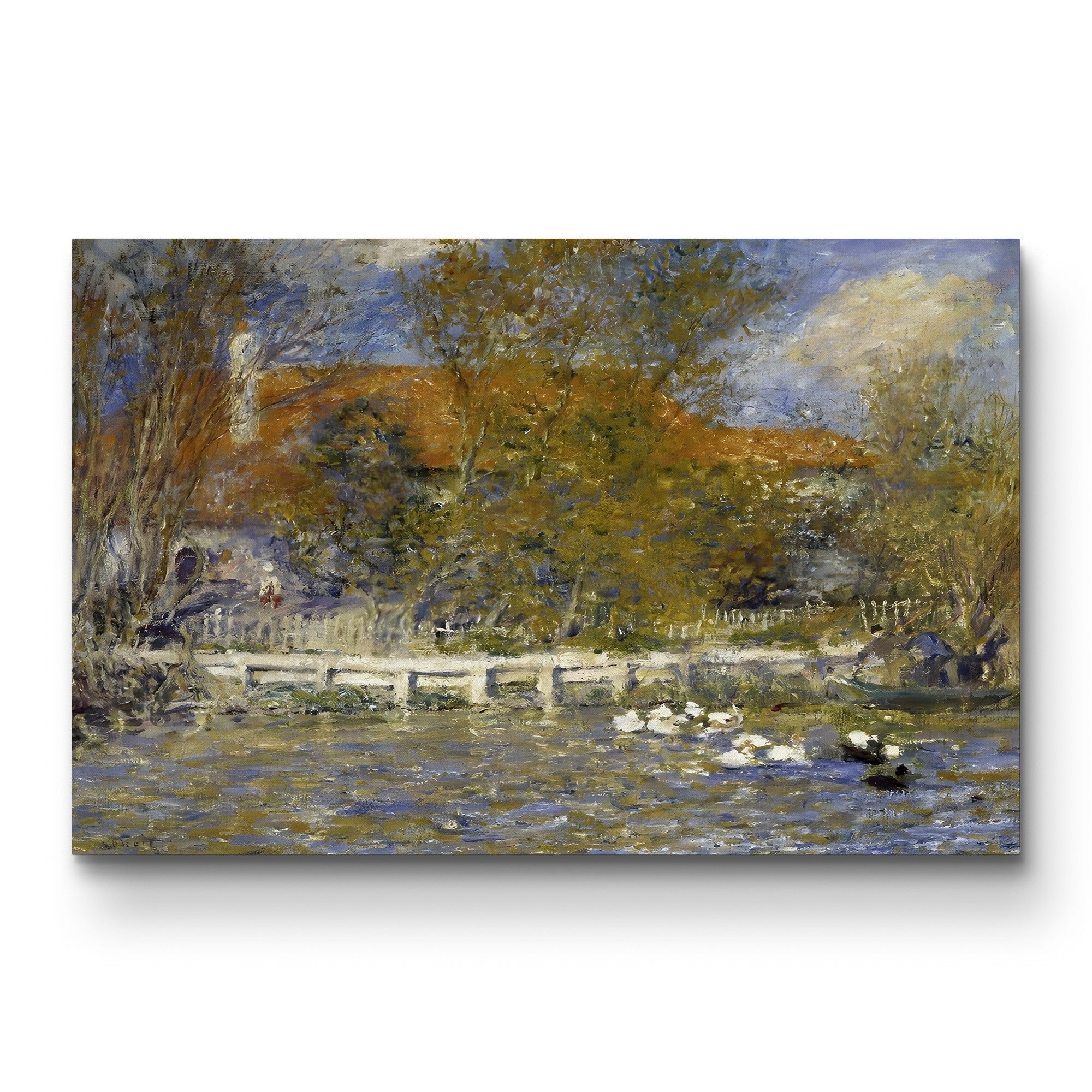 The Duck Pond, 1873 – Pierre-Auguste Renoir Wall Art | Impressionist Landscape Canvas Print