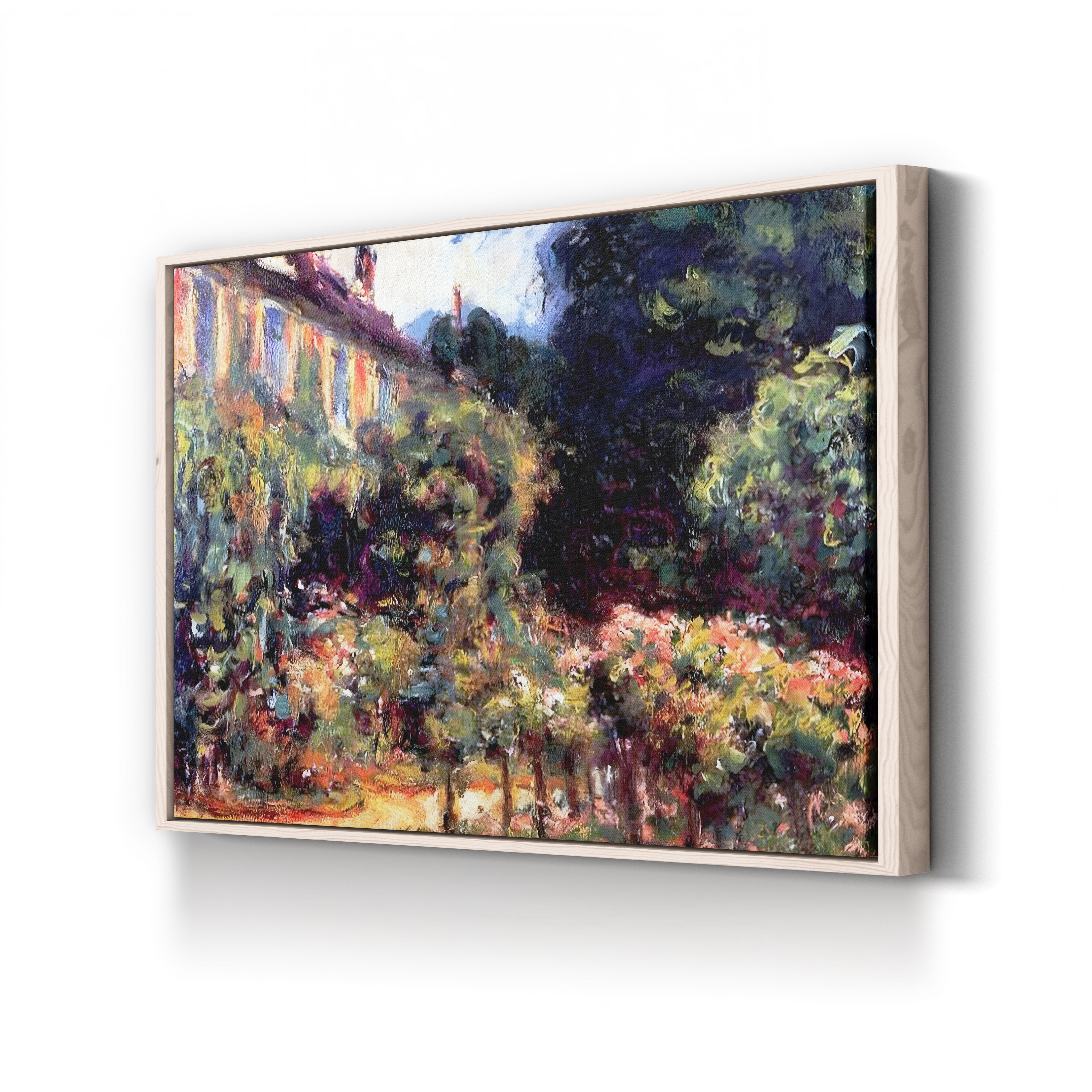 Giverny, the House from the Garden, 1913 – Claude Monet Wall Art | Impressionist Garden Canvas Print