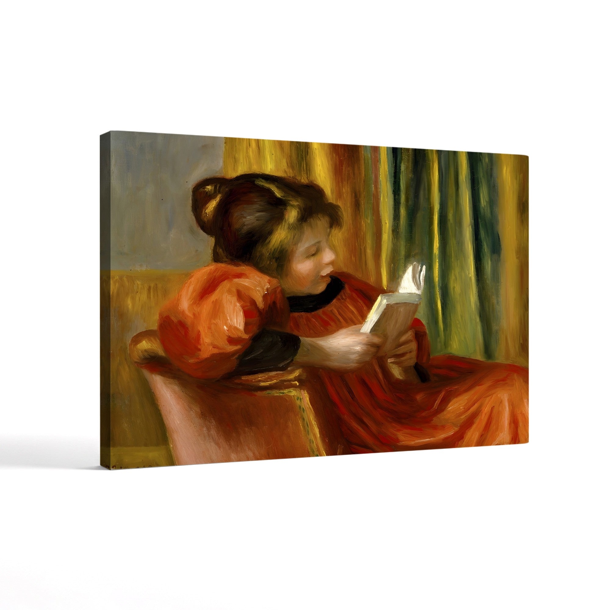 Girl Reading, 1890 – Pierre-Auguste Renoir Wall Art | Impressionist Figure Canvas Print