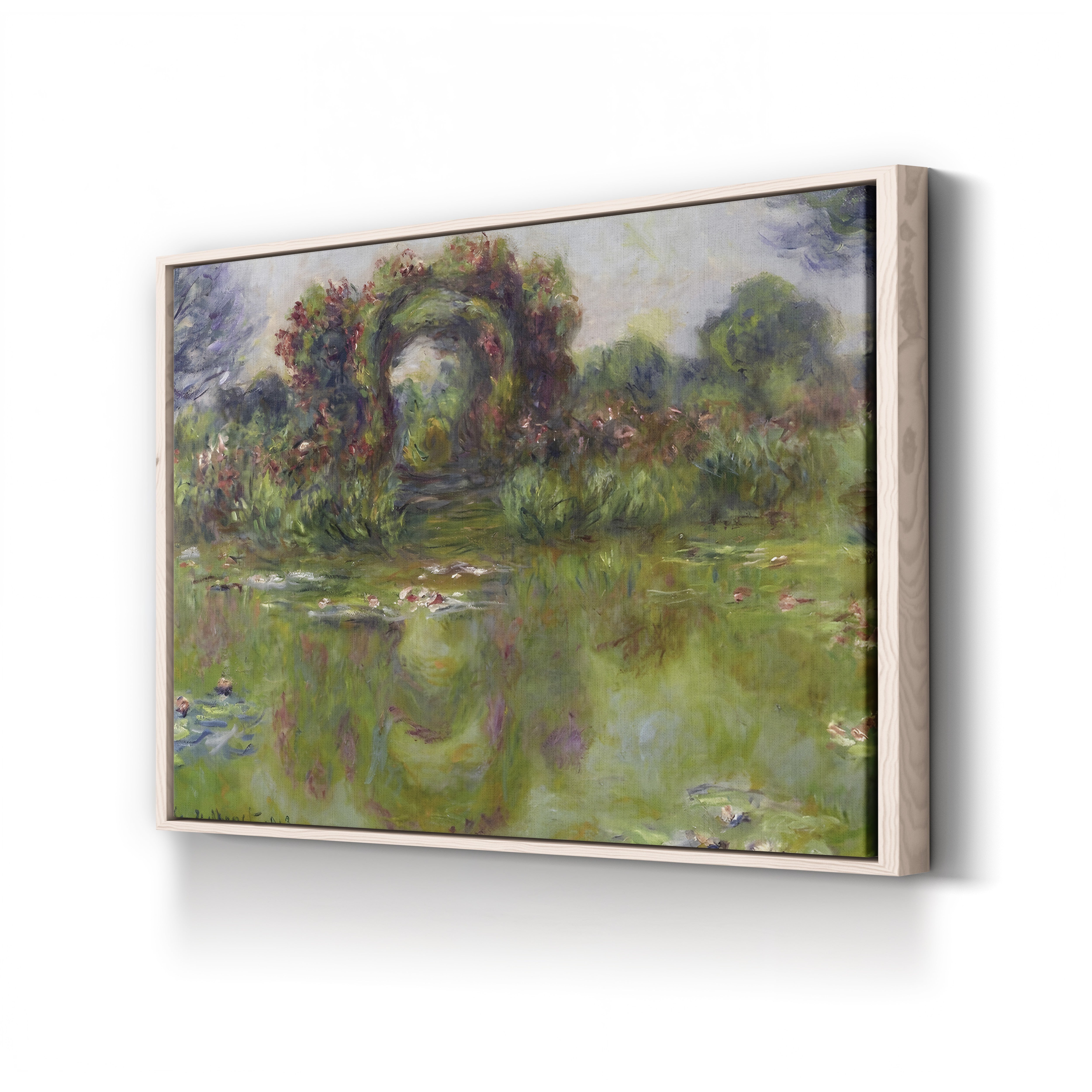 Bassin aux Nymphéas, Les Rosiers, 1913 – Claude Monet Wall Art | Late Impressionist Water Lilies Canvas Print