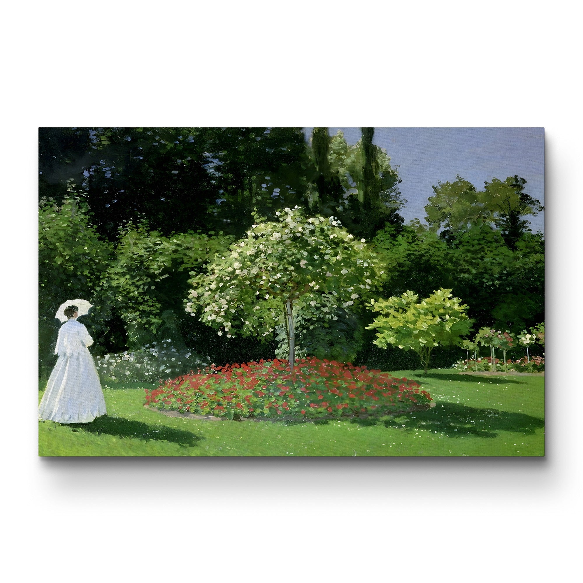 Jeanne-Marie Lecadre in the Garden, 1866 – Claude Monet Wall Art | Impressionist Garden Figure Canvas Print