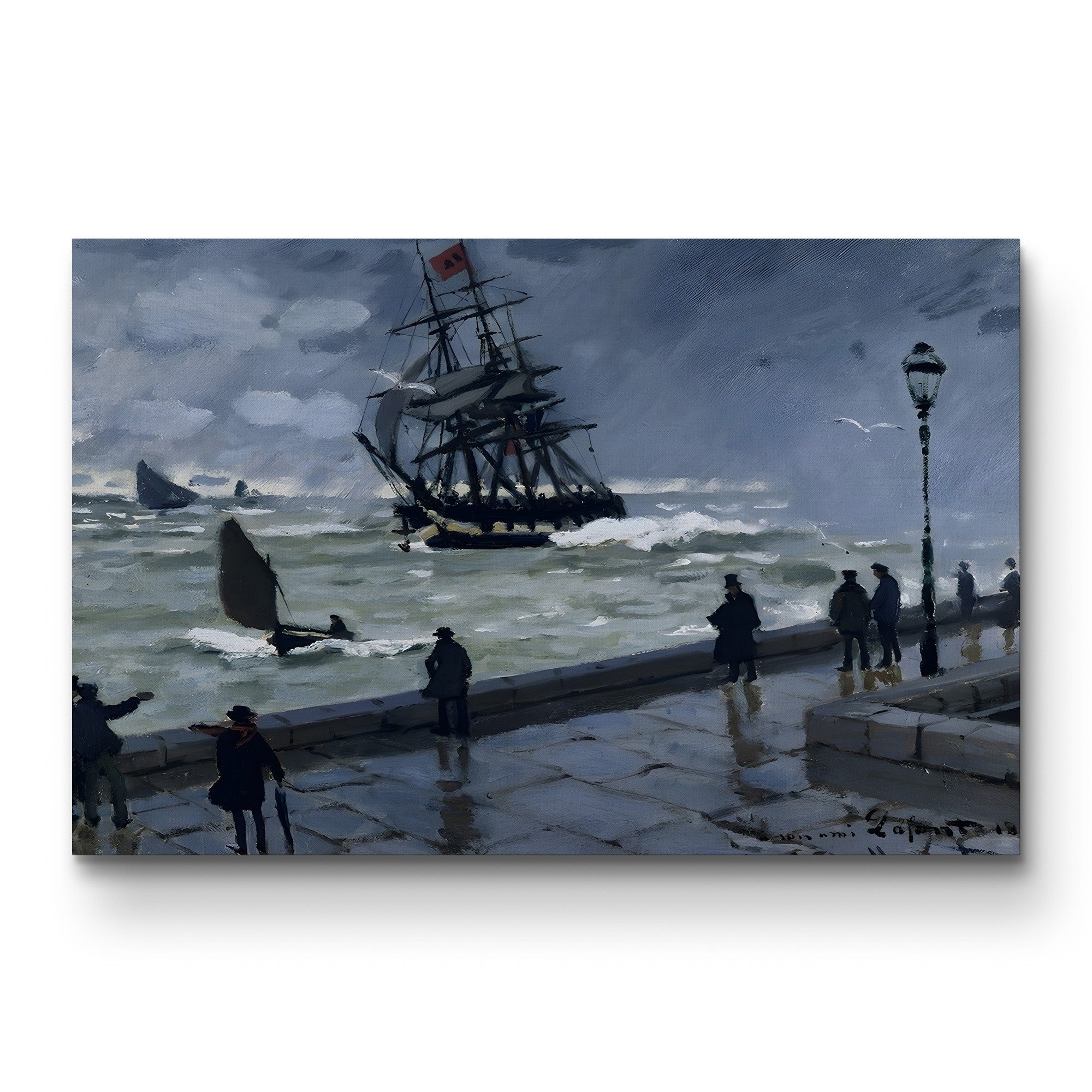 The Jetty at Le Havre, Bad Weather (La Jetée du Havre par mauvais temps), 1870 by Claude Monet