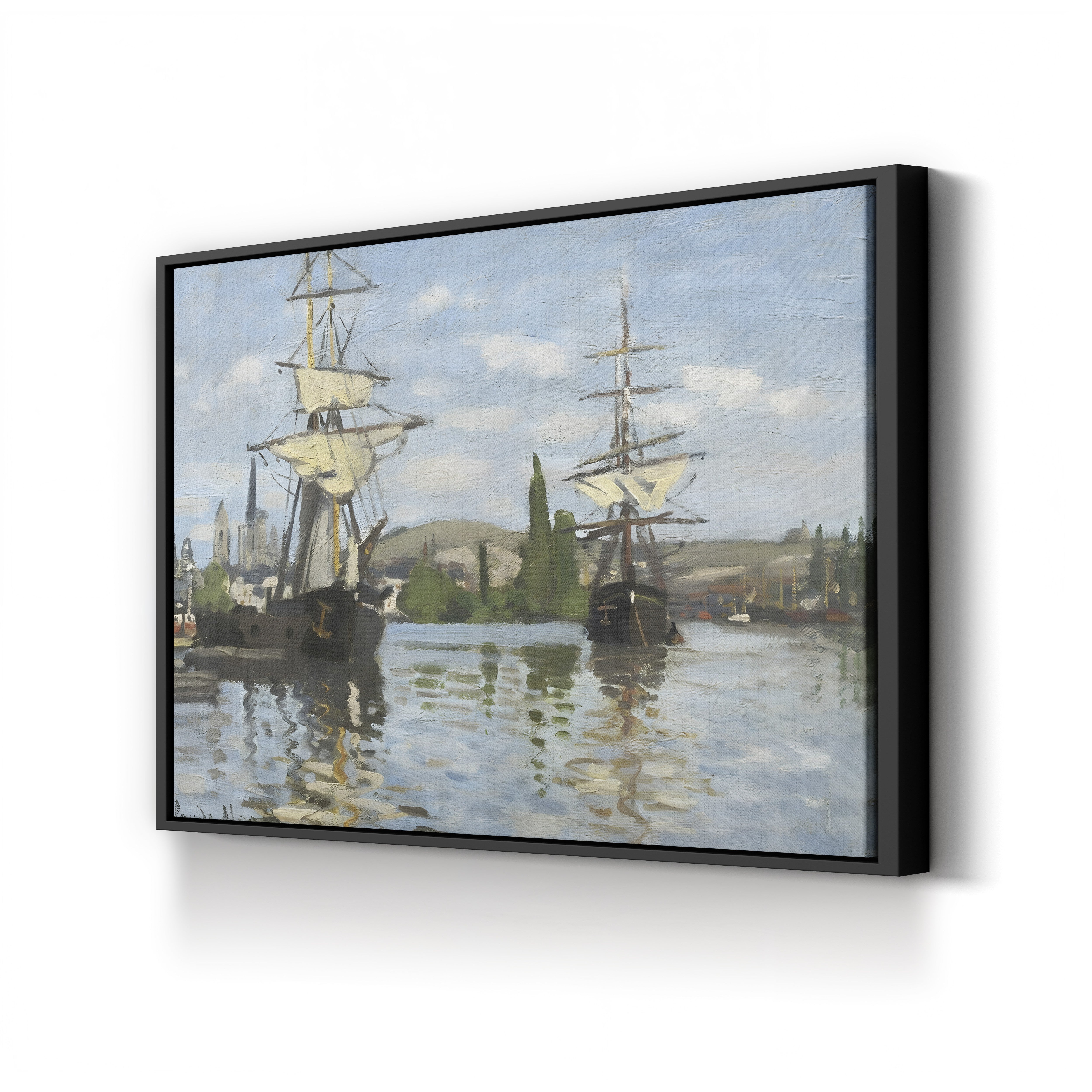 Ships Riding on the Seine at Rouen, 1872-73 by Claude Monet
