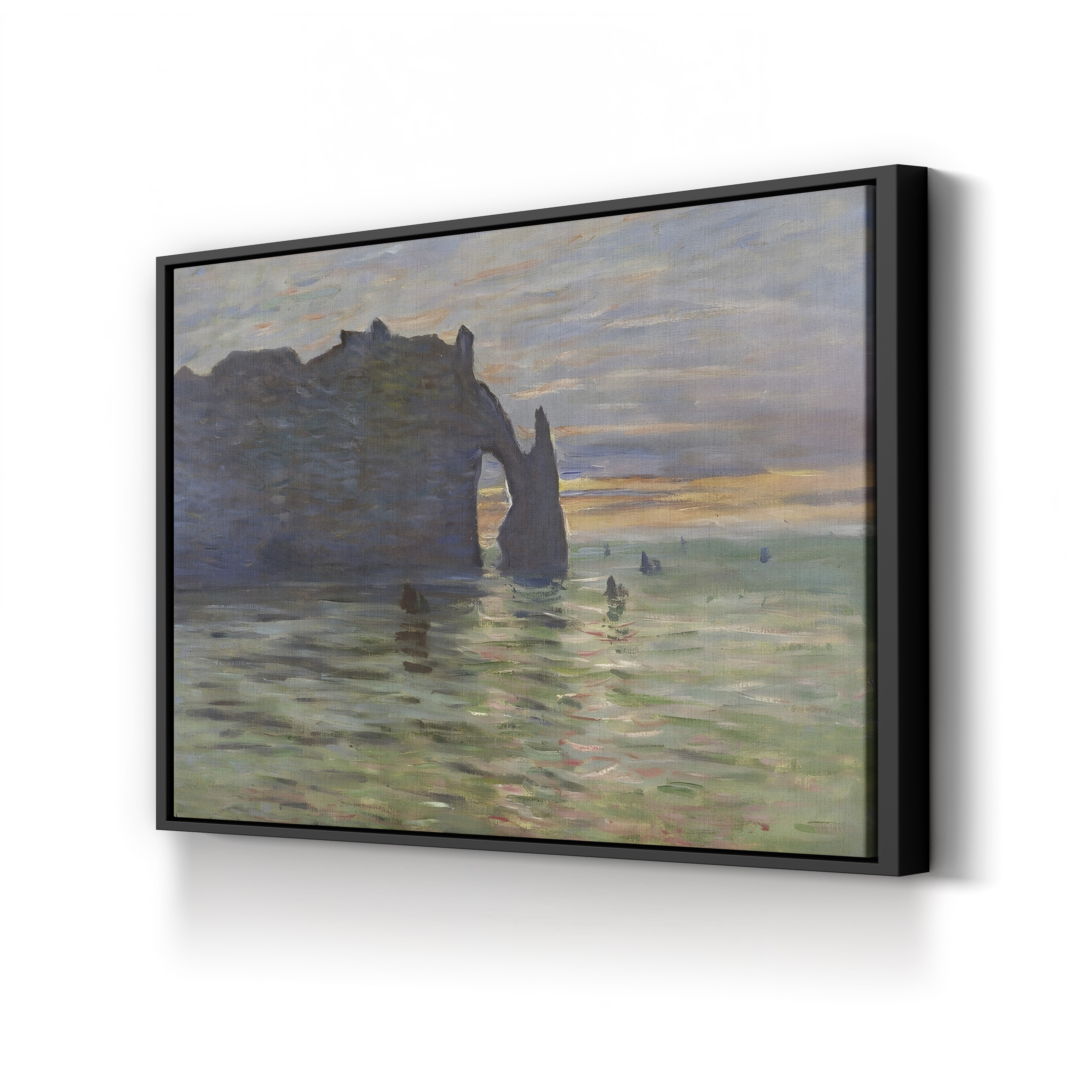 Coucher de Soleil à Étretat, 1883 – Claude Monet Wall Art | Impressionist Coastal Sunset Canvas Print