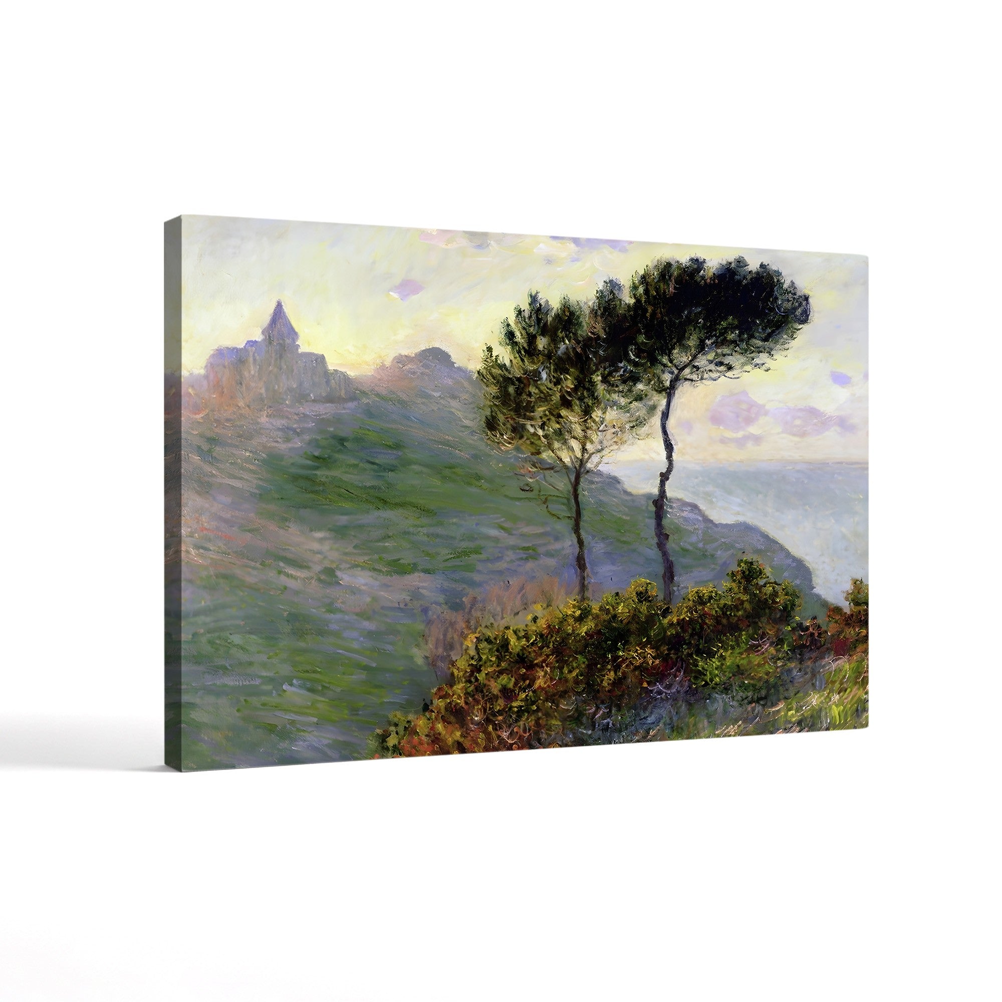The Church at Varengeville, against the Sunlight (L’Église de Varengeville, à contre-jour), 1882 by Claude Monet