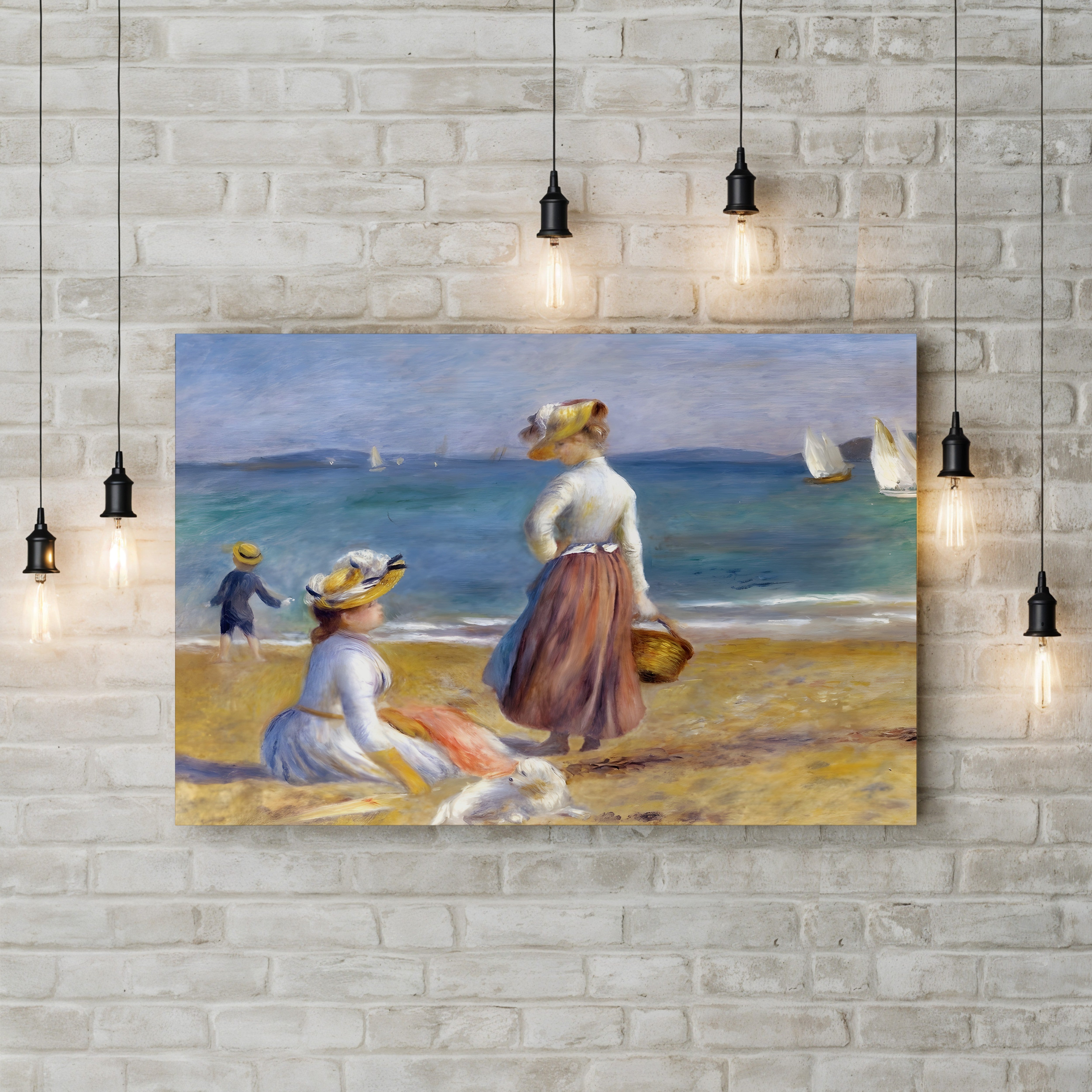 Figures on the Beach – Pierre-Auguste Renoir Wall Art | Impressionist Coastal Canvas Print