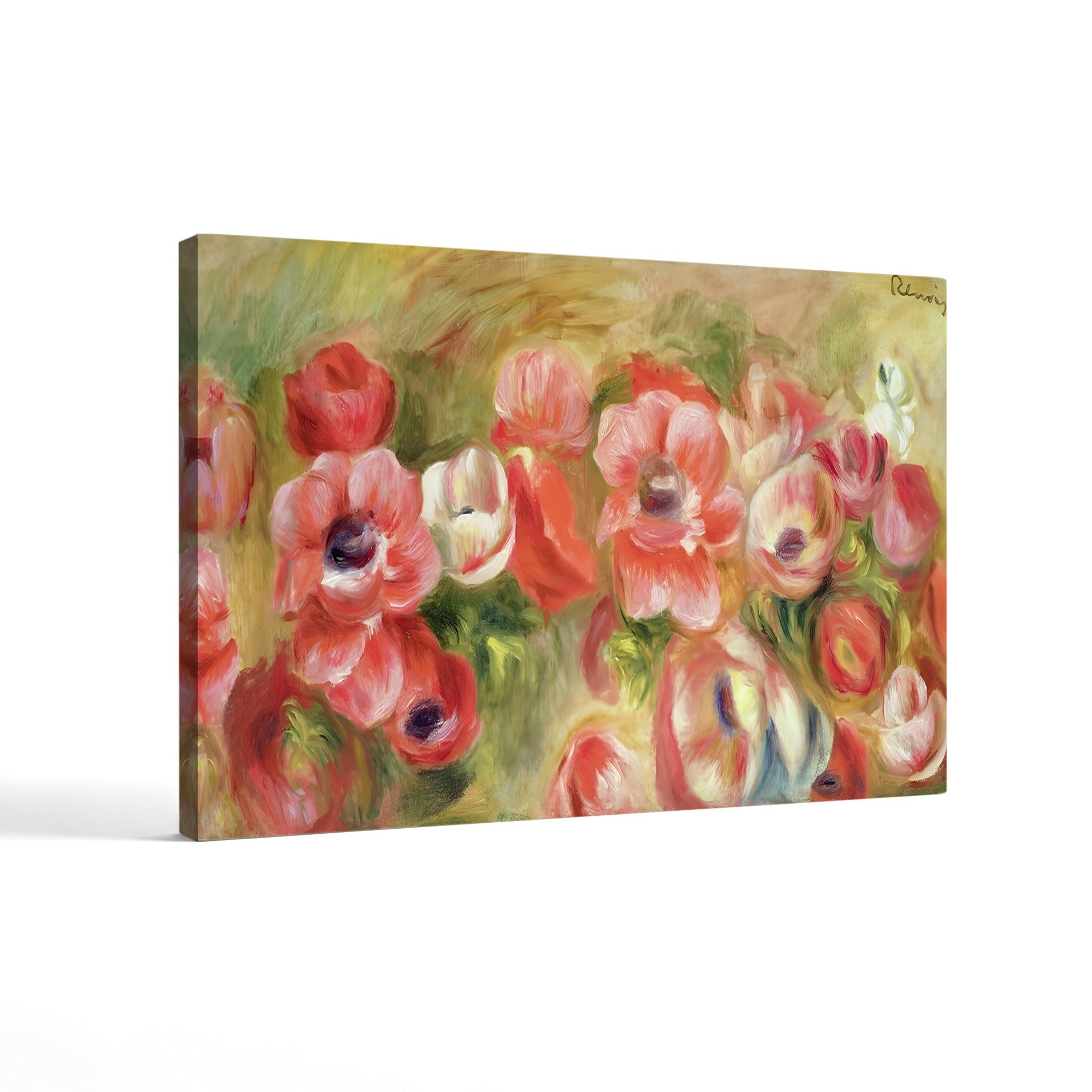 Anemones, 1890 – Pierre-Auguste Renoir Wall Art | Impressionist Floral Still Life Canvas Print